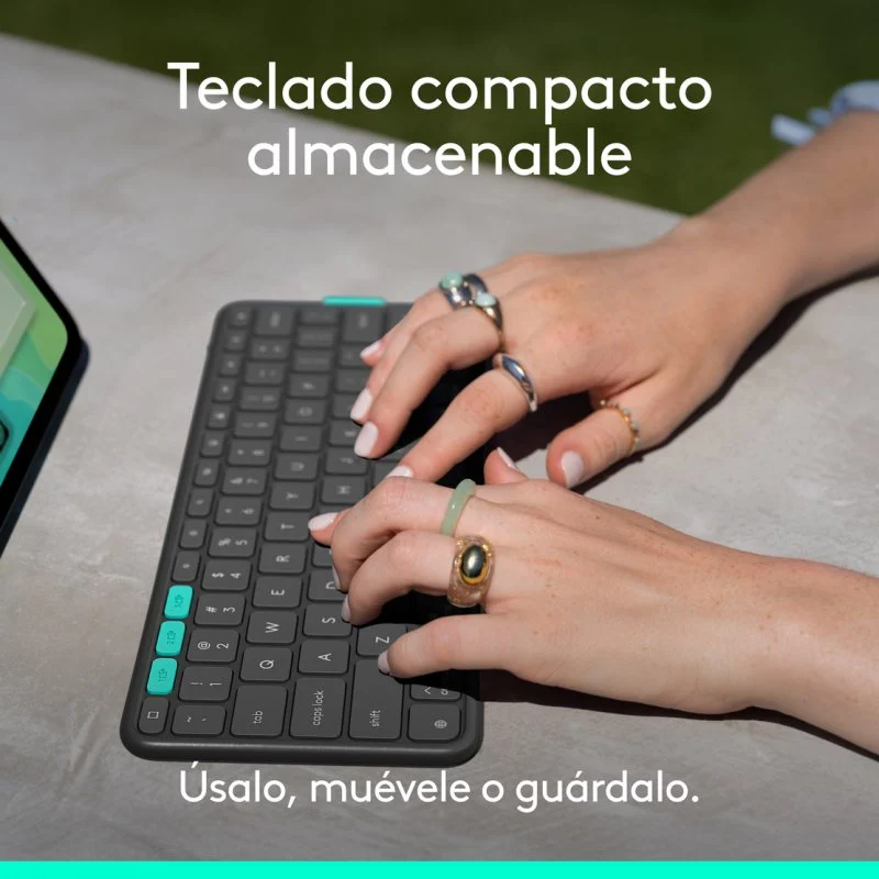 Detalle 2 de Logitech Flip Folio: funda con teclado para iPad Pro (M4/M5) y iPad Air 11 pulgadas (M2–M4) de Logitech