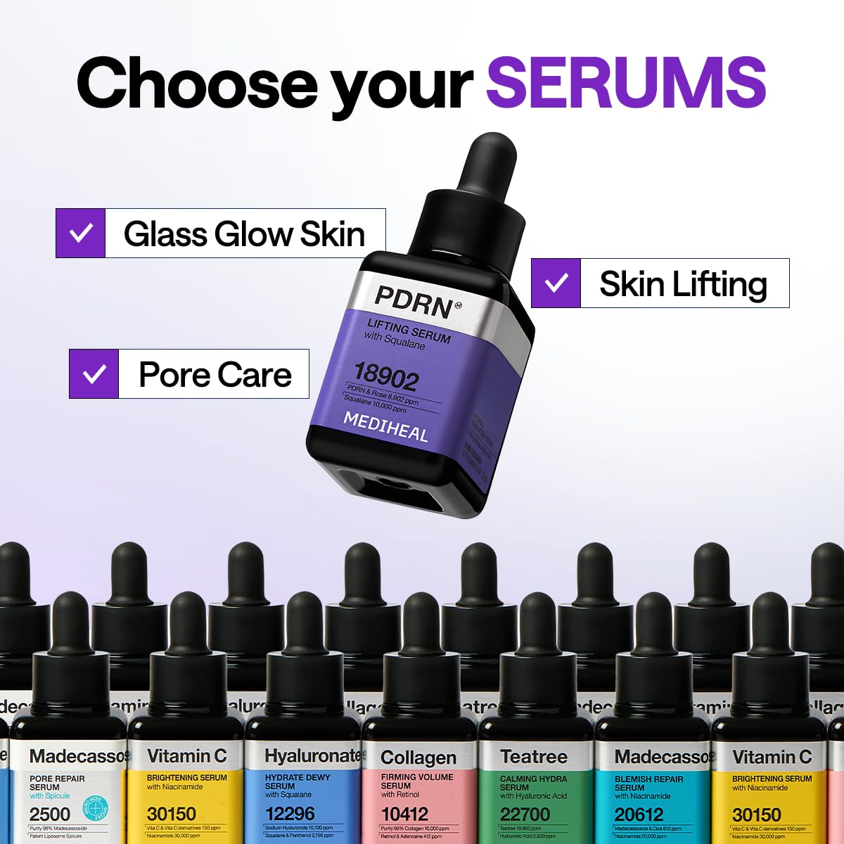 Detalle 2 de Mediheal PDRN Lifting Serum with Squalane (1.35 fl. oz) for firmer-looking, pore-focused glow