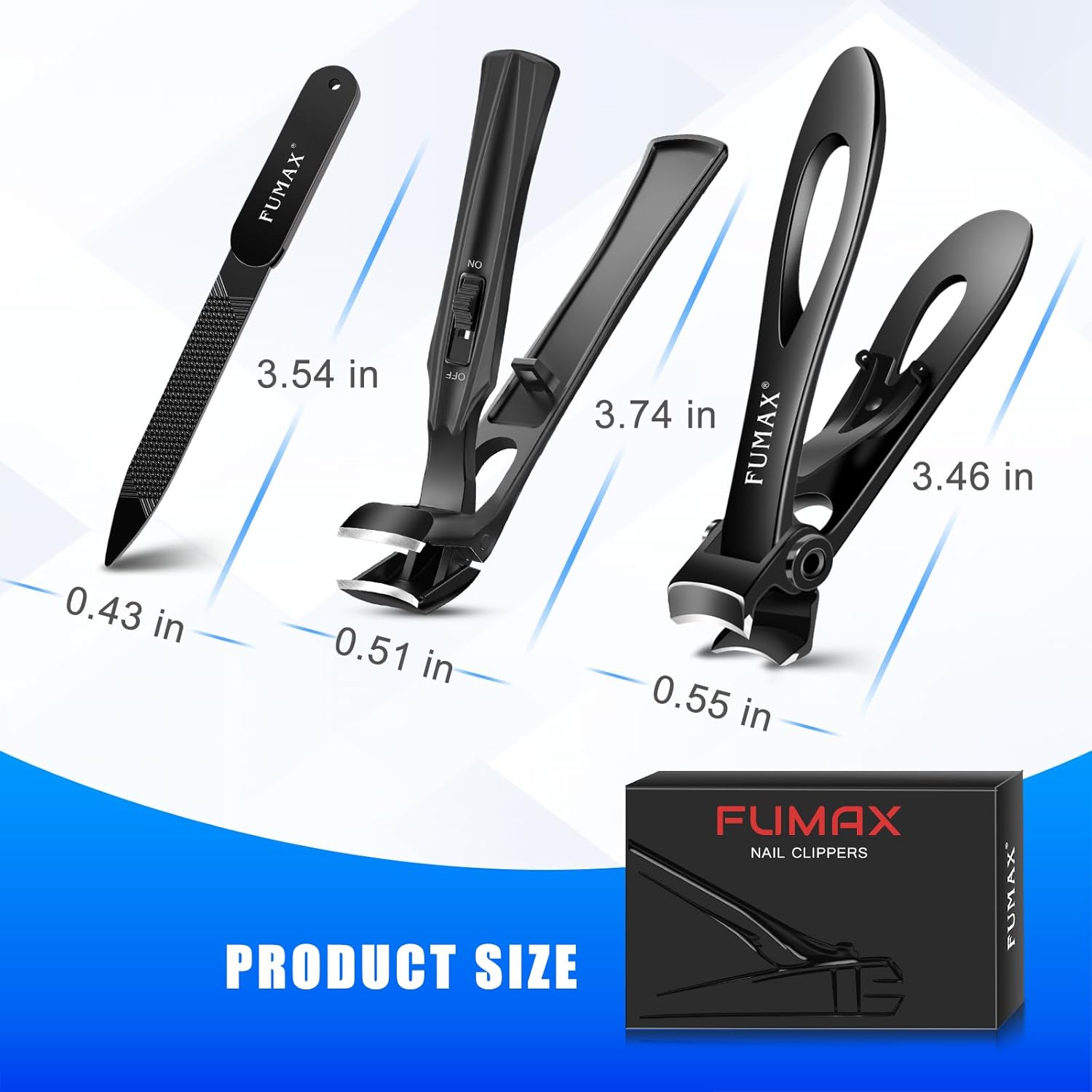 Thumbnail 6 de Toenail Clippers for Thick Toenails (2026) – Angled, Wide-Jaw, Long-Handle Set with Catcher
