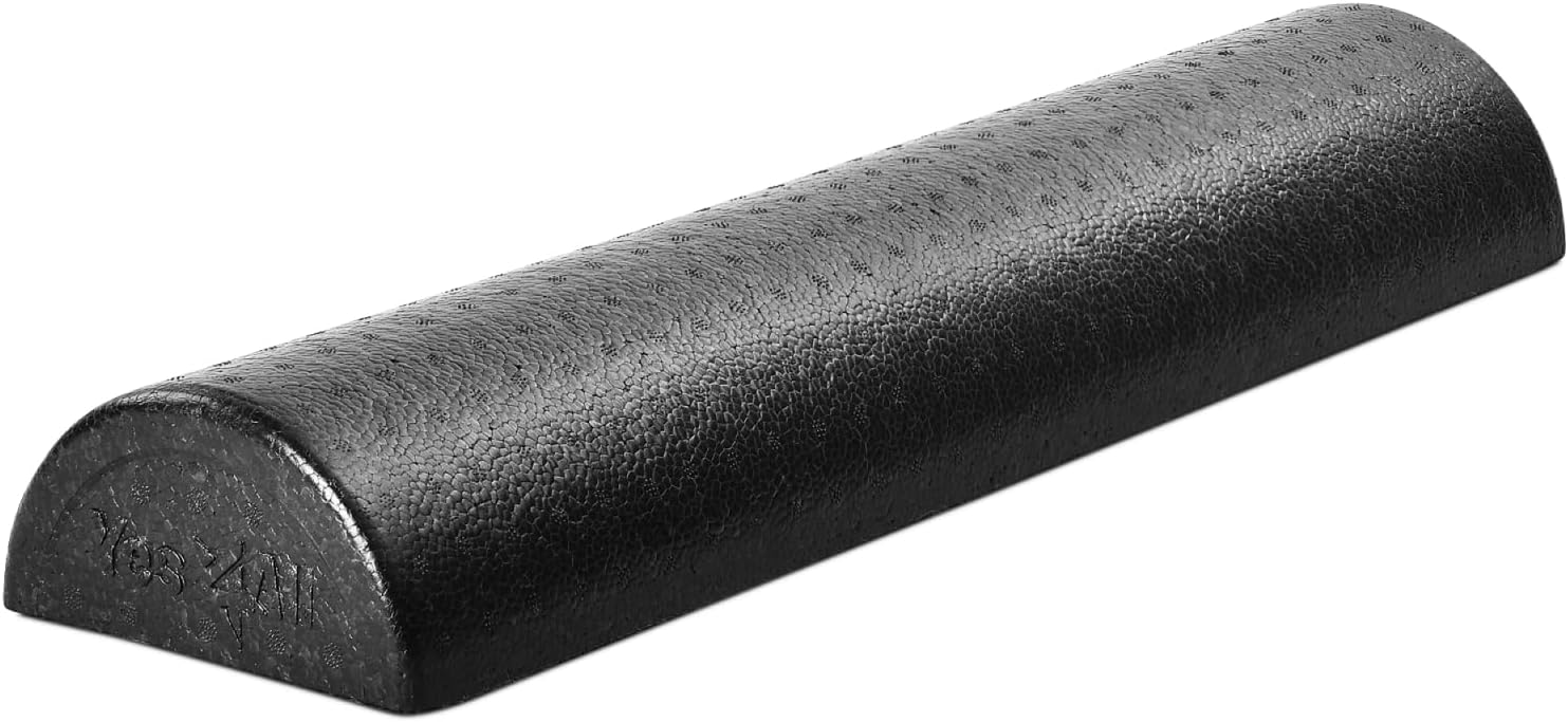 Detalle de Yes4All Rullo Schiuma Mezzo Tondo in EPP ad Alta Densità – 30/45/60/90 cm, per Yoga, Pilates e Stretching