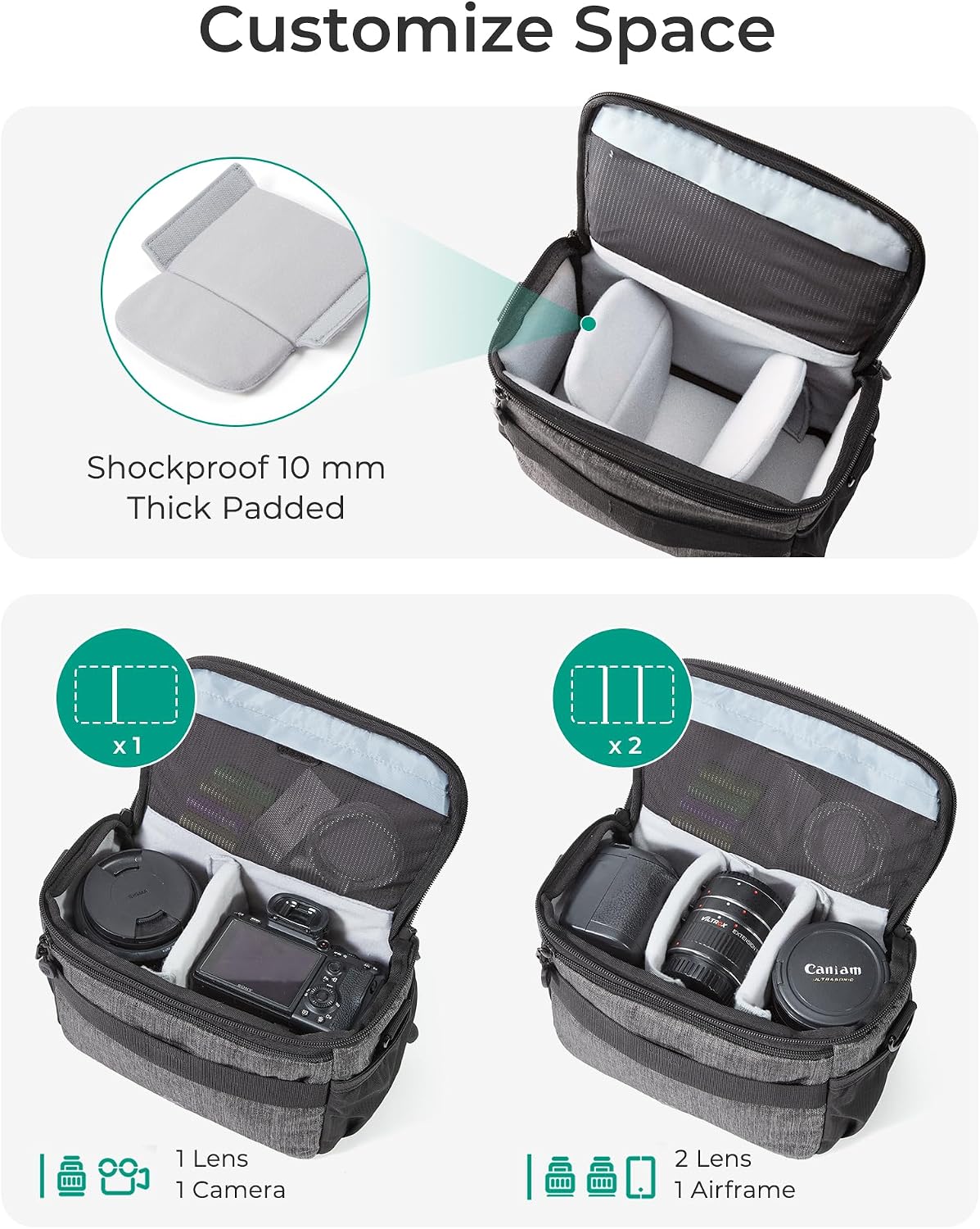 Thumbnail 2 de bagsmart Kameratasche 25 cm