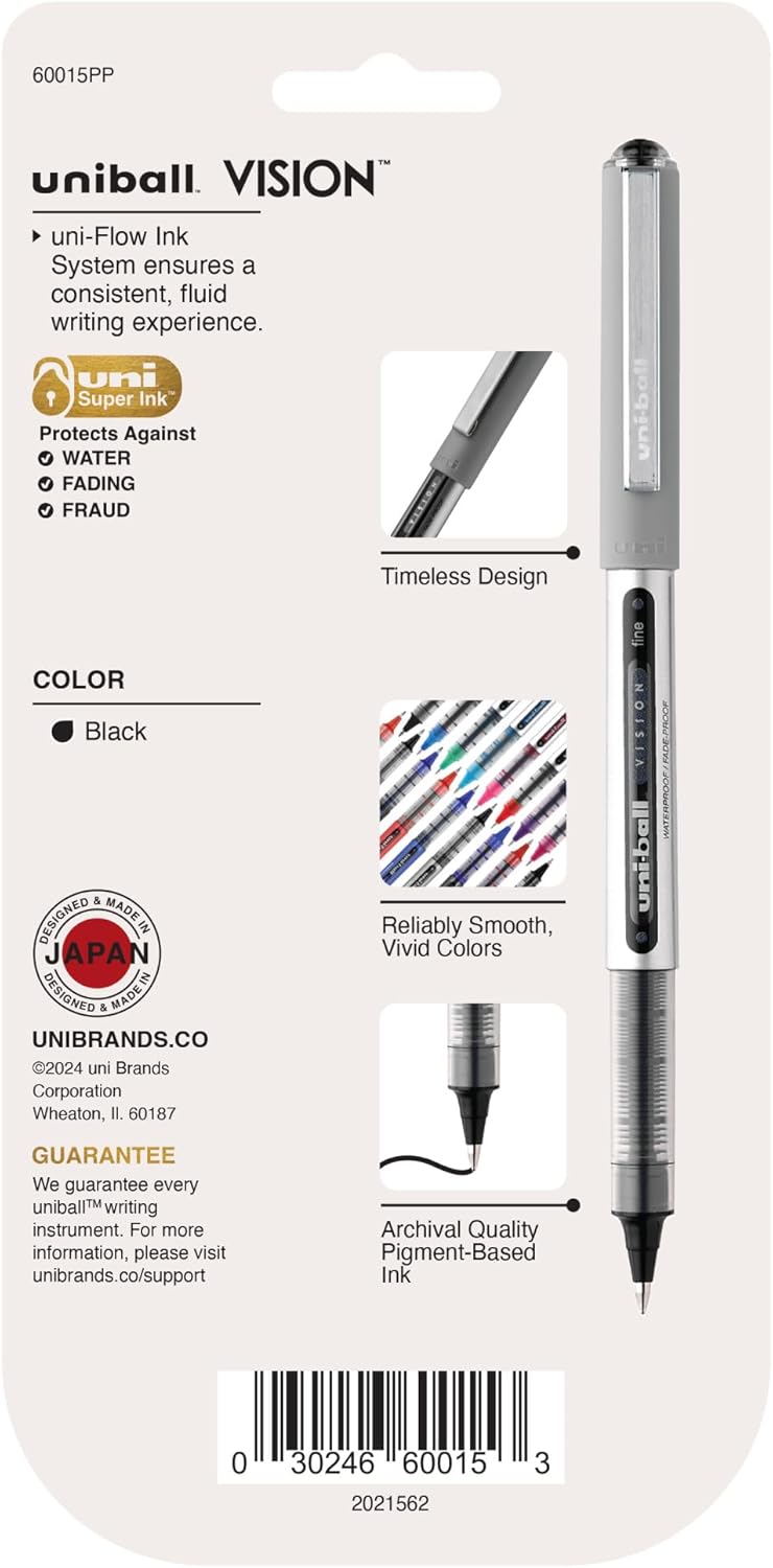 Thumbnail 6 de uni-ball Vision Stick Roller Ball Pens 0.7mm, Pack of 4 🖊️