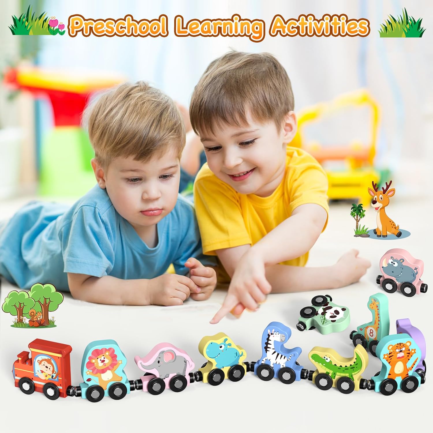 Thumbnail 5 de Zeoddler 11 Magnetic Wooden Train Set
