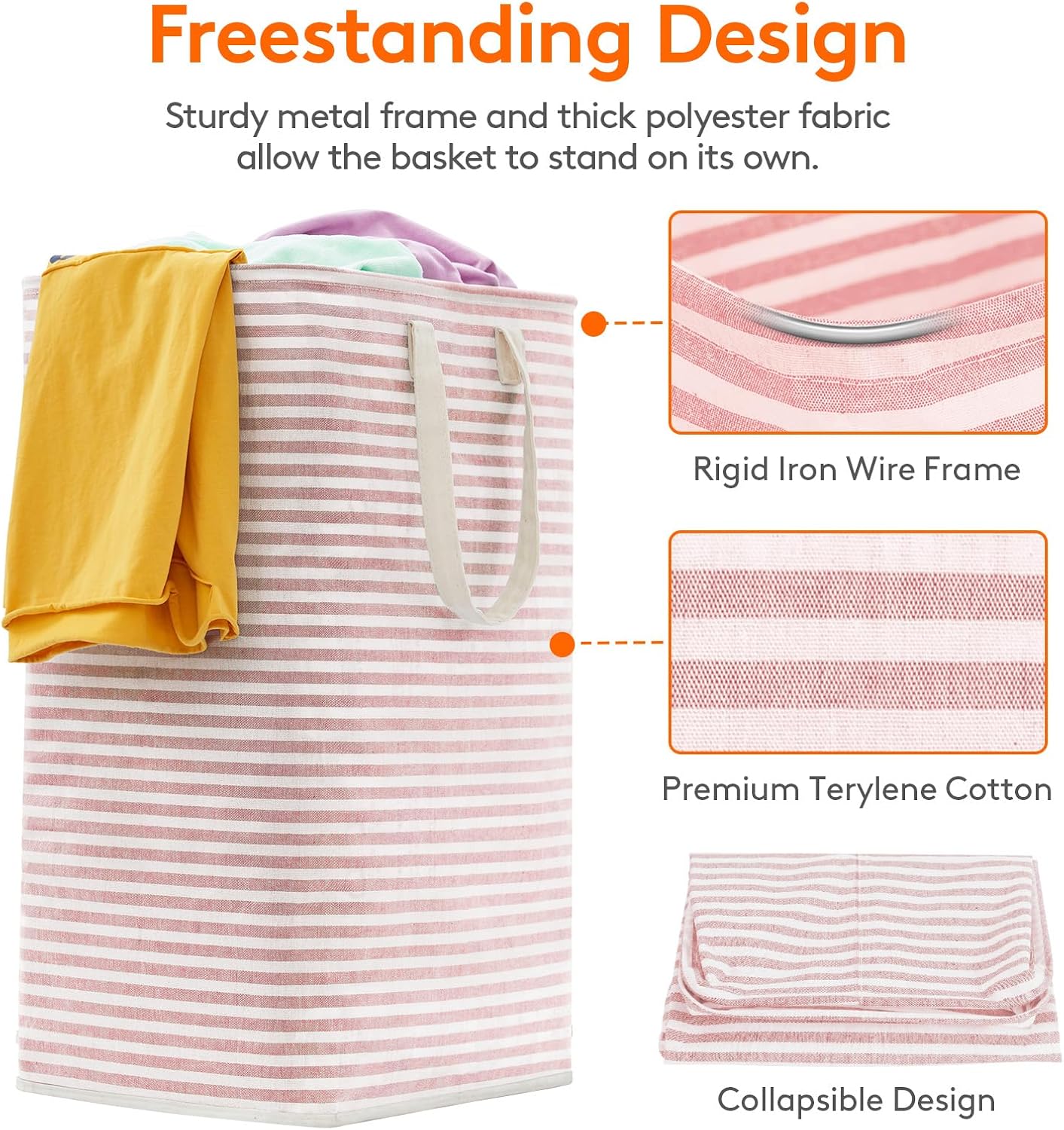 Detalle 2 de Lifewit 3 Pack Laundry Hamper 80L