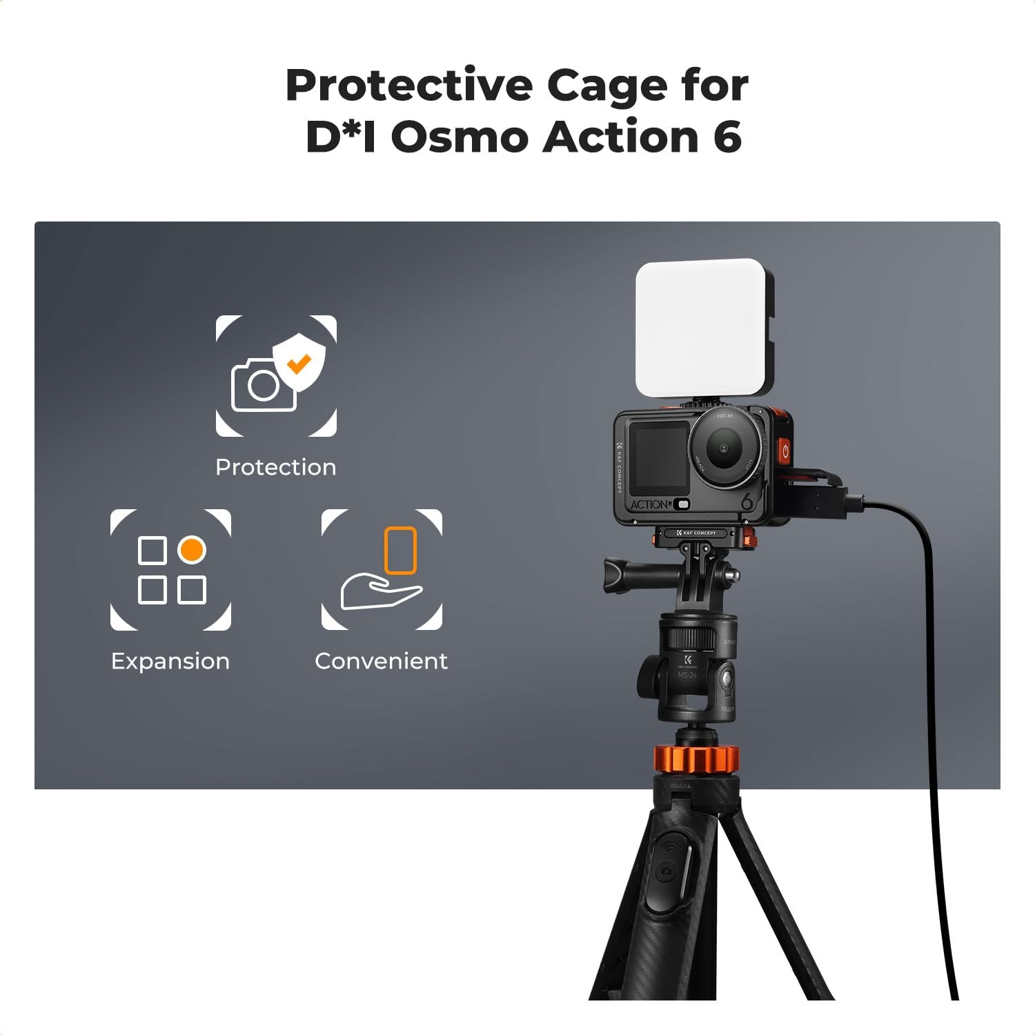 Thumbnail 1 de K&F CONCEPT Alloy Cage for Osmo Action 6