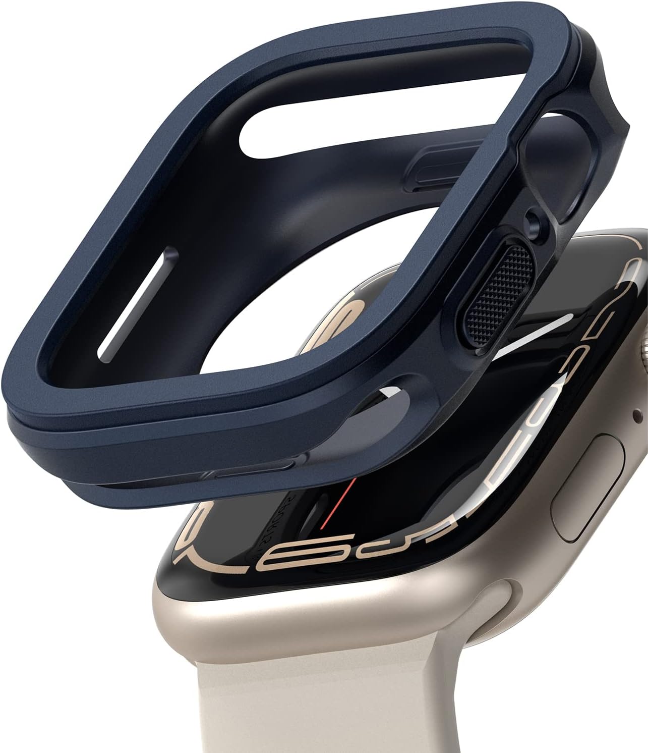 Detalle de Ringke Air Sports for Apple Watch Series 9/8/7 (41mm) and SE (40mm) Navy – Slim, Flexible TPU Case