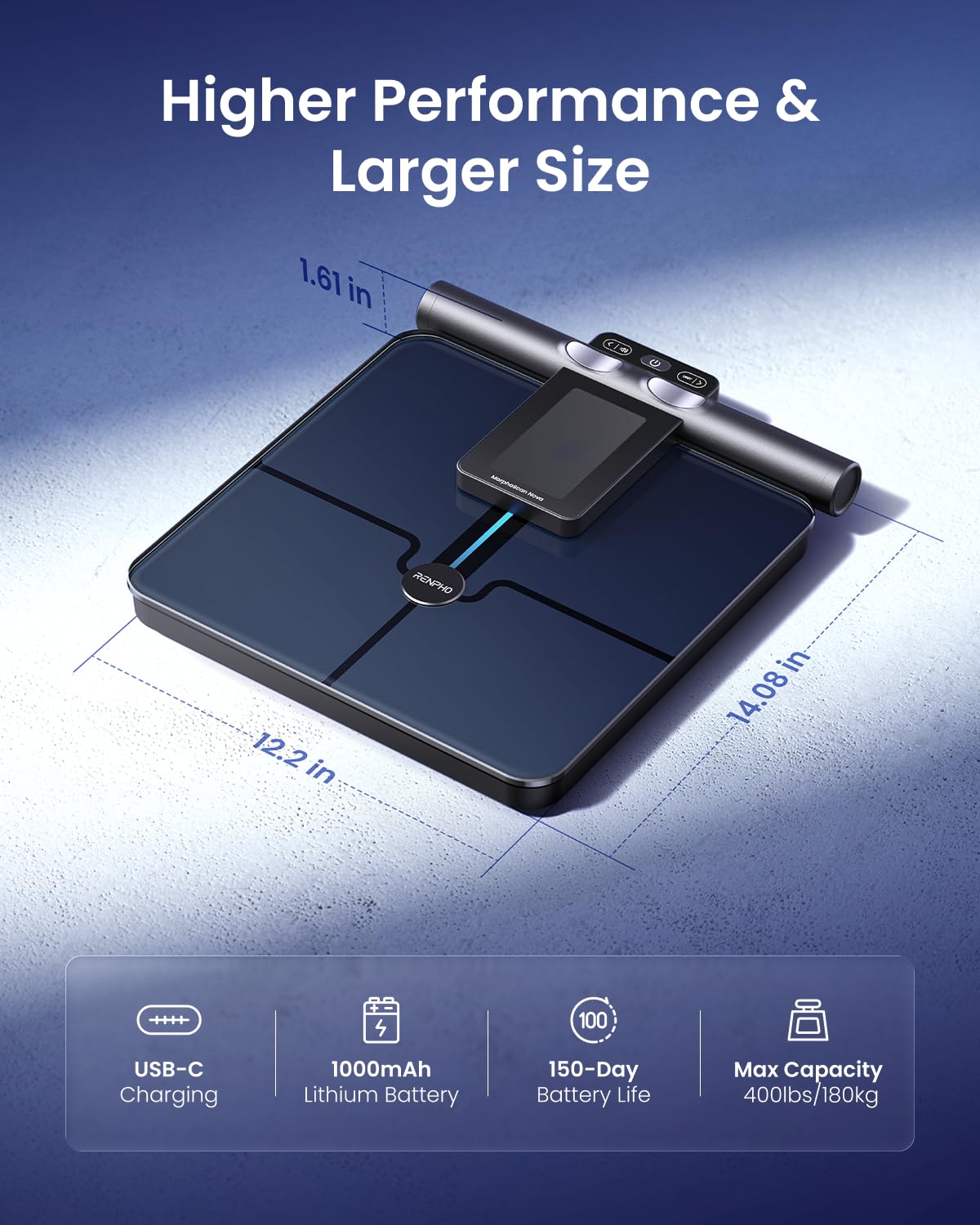 Thumbnail 6 de RENPHO R-MSC04 MorphoScan Nova Smart Scale with 8-Electrode Analysis