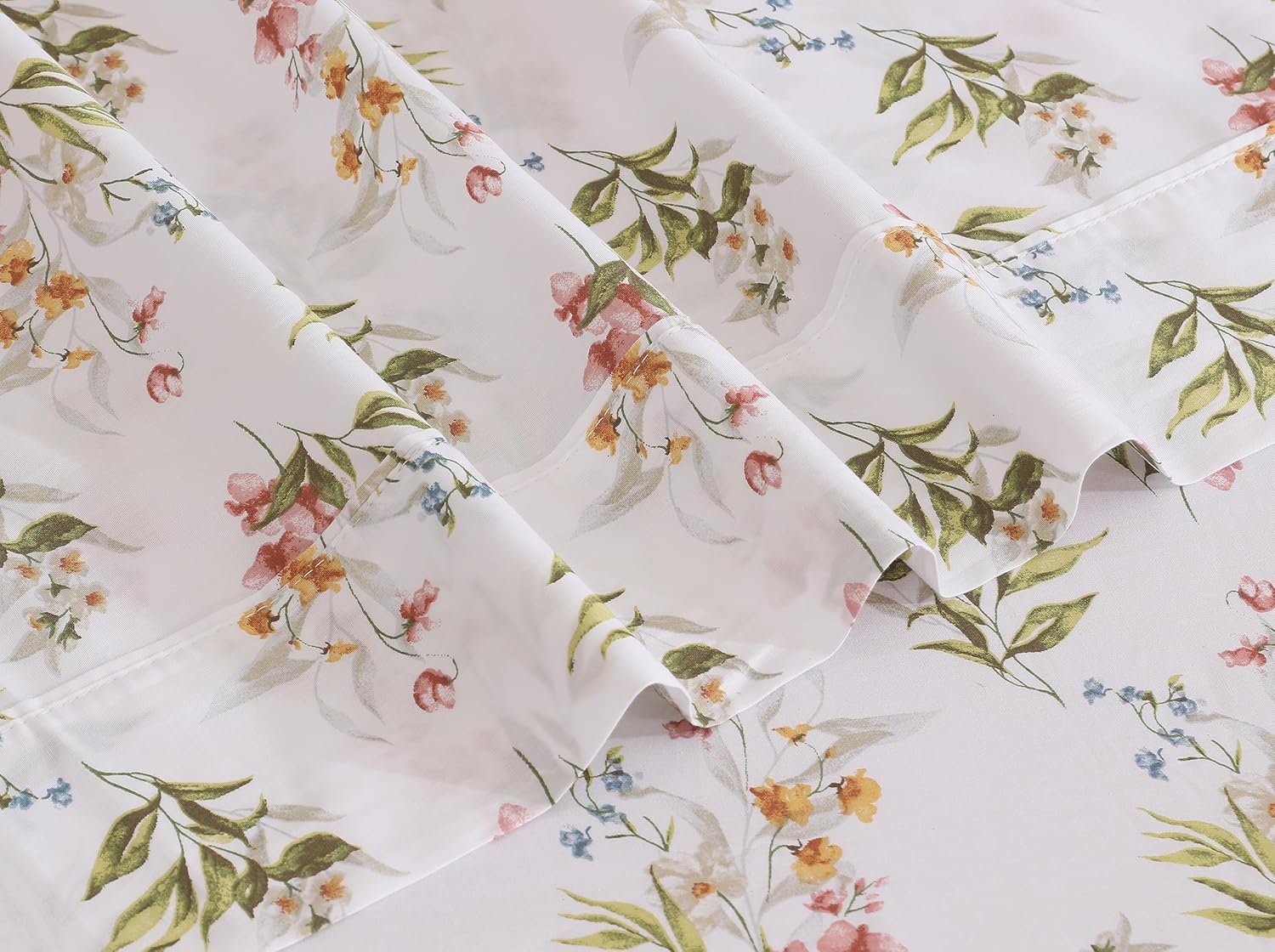 Thumbnail 5 de RUVANTI 100% Cotton Sheets – Queen Percale Bedding with Floral Bliss Design