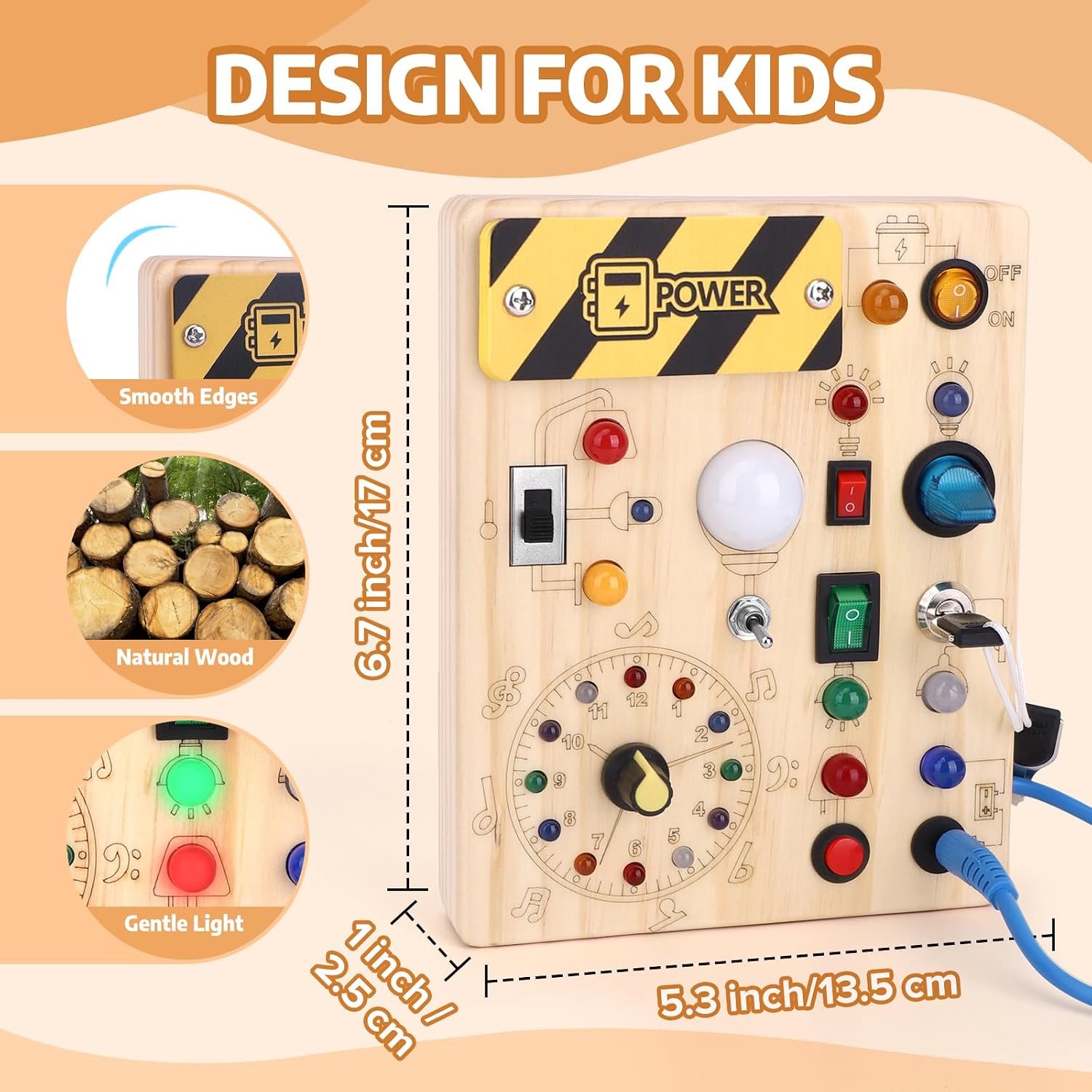 Detalle 2 de Konijiwa Busy Board Montessori Activity Board