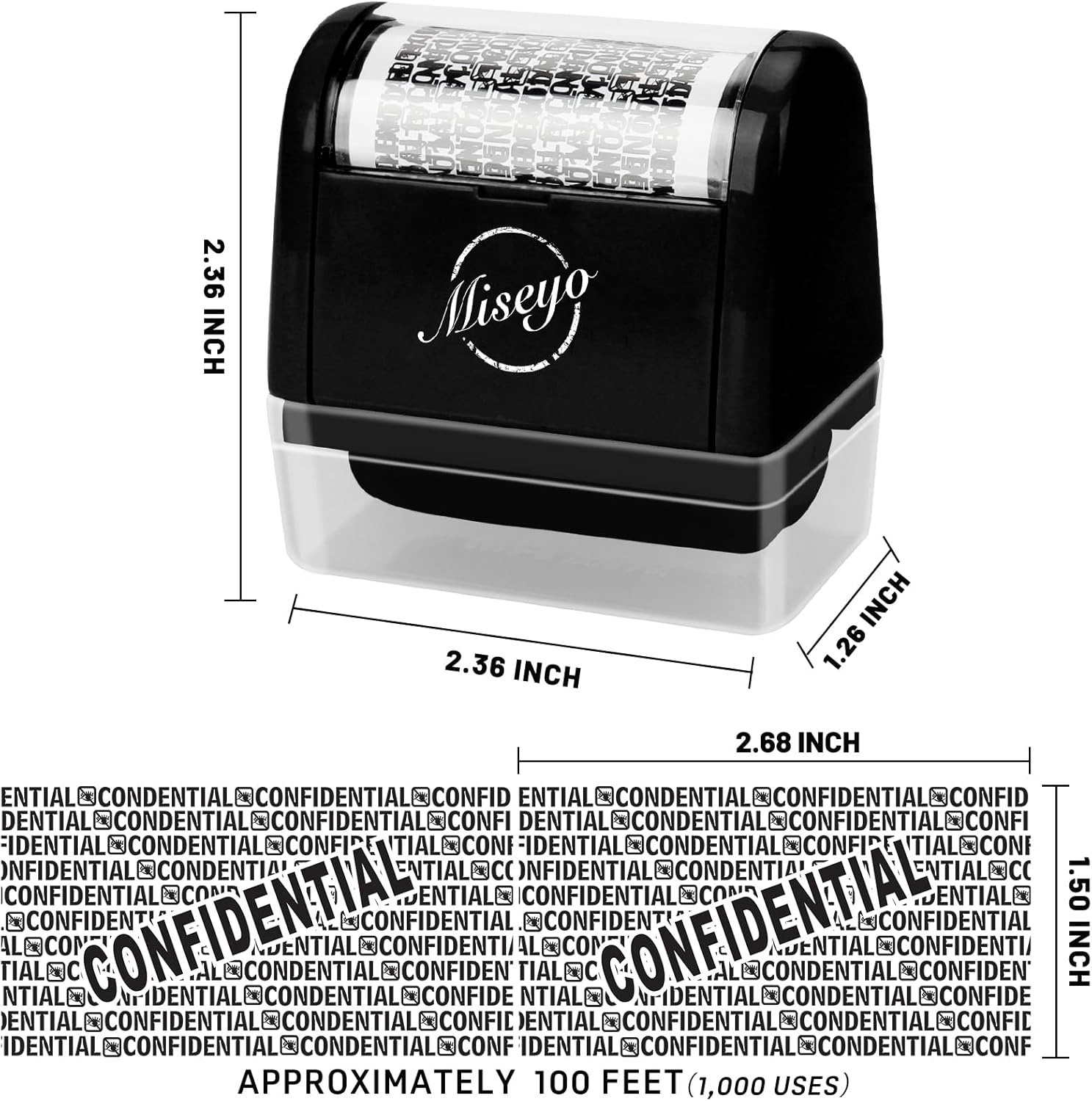 Detalle 2 de Miseyo Wide Identity Theft Roller Stamp set 3 ๐