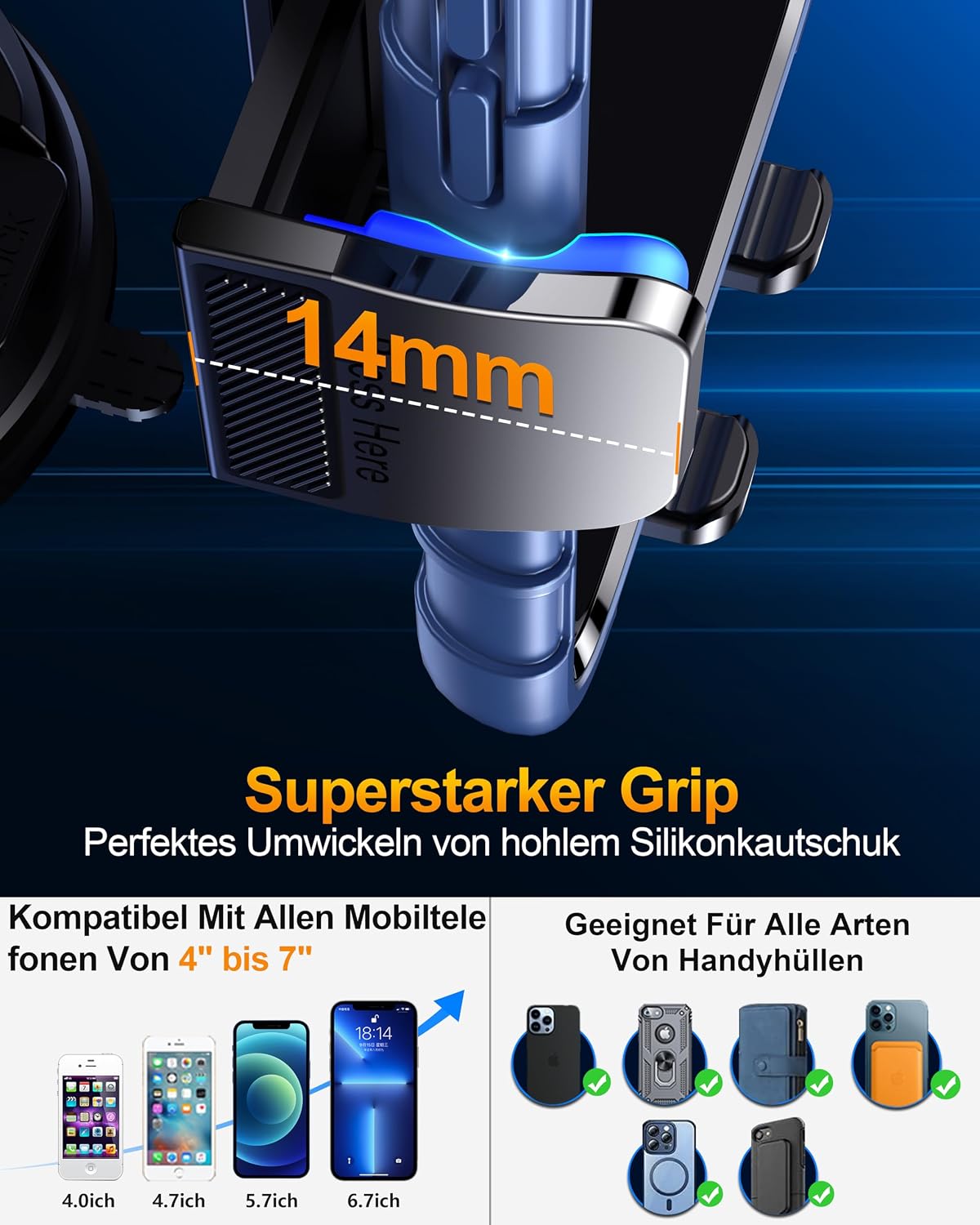 Thumbnail 3 de BIPOPIBO Handyhalterung Auto 9,4–15 cm 360°