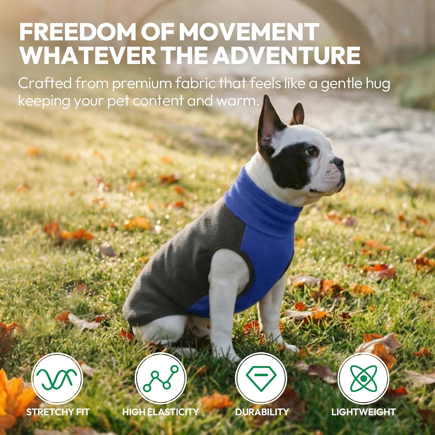 Detalle 2 de KONVINIT Hundepulli Fleece Rollkragen für große Hunde