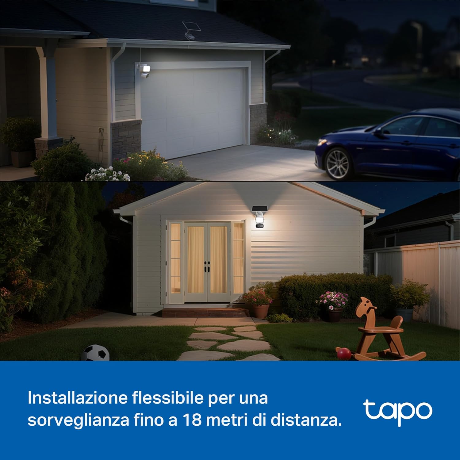Detalle 2 de Tapo C615F KIT Telecamera Wi‑Fi Esterna Senza Fili con Pannello Solare – 2K, Pan/Tilt e AI 360°