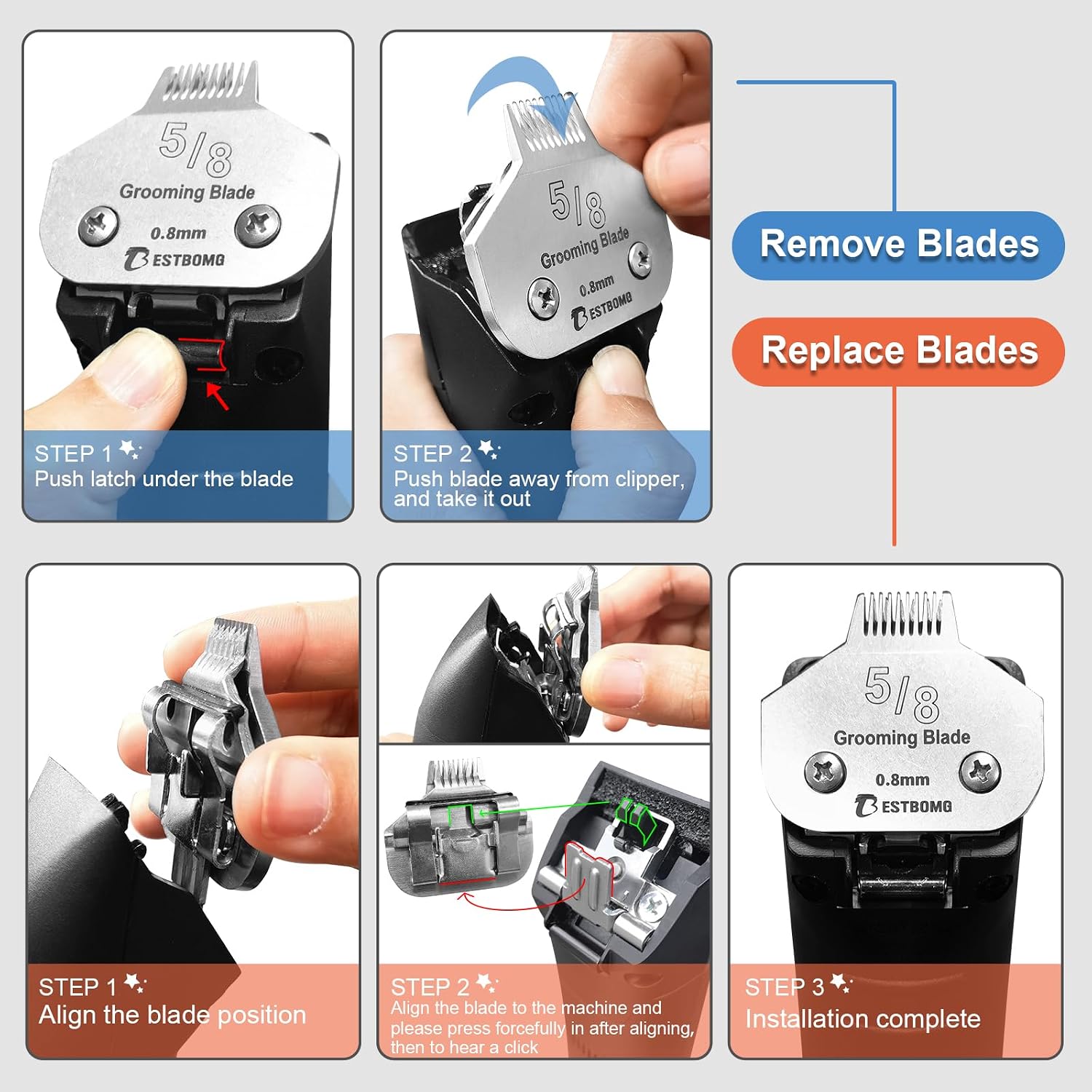 Detalle de Dog Grooming Replacement Blade 5/8N Toe Blade for Andis/Wahl/Oster Clippers