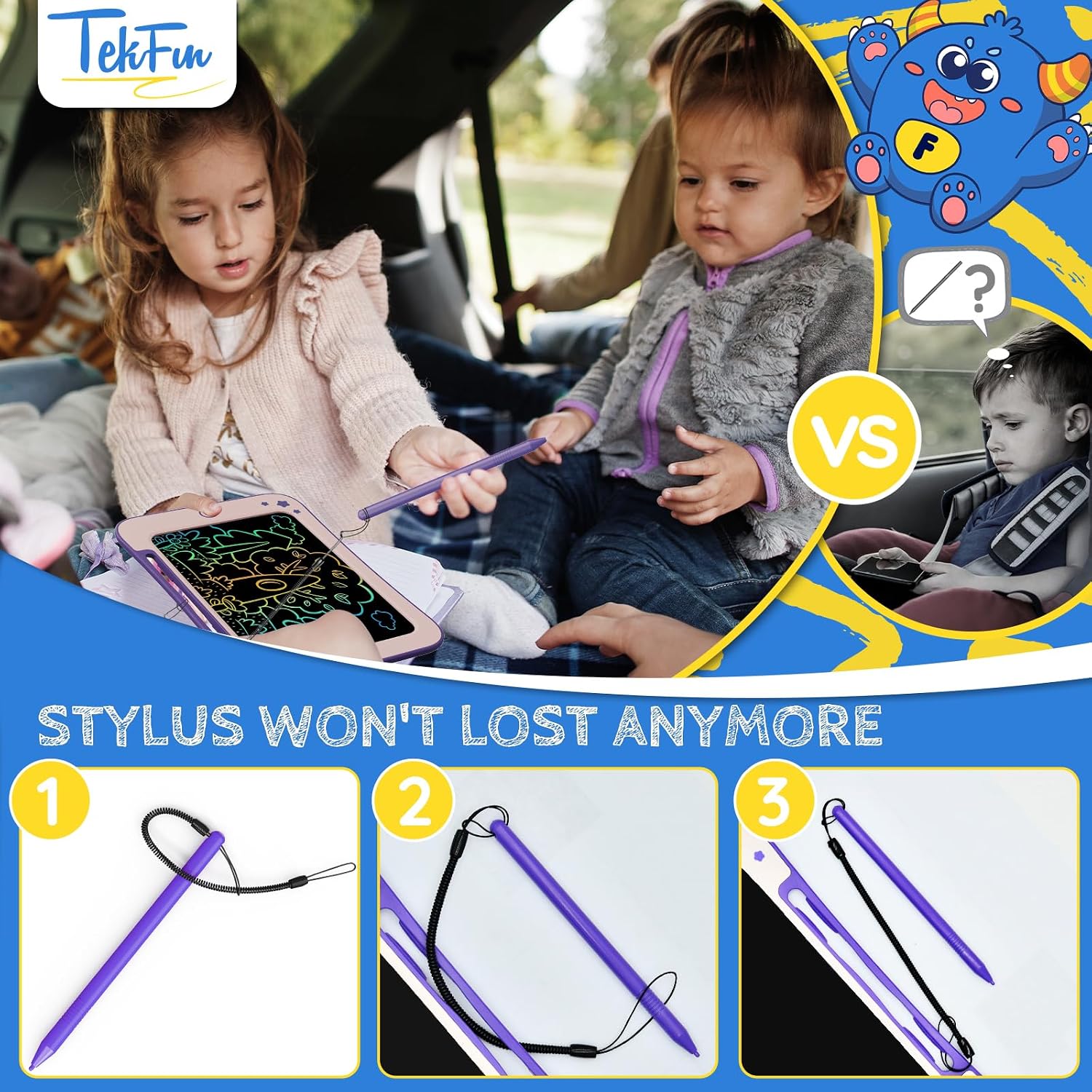 Thumbnail 6 de TEKFUN Tablette Dessin Enfant 8,5" Écriture LCD Violet