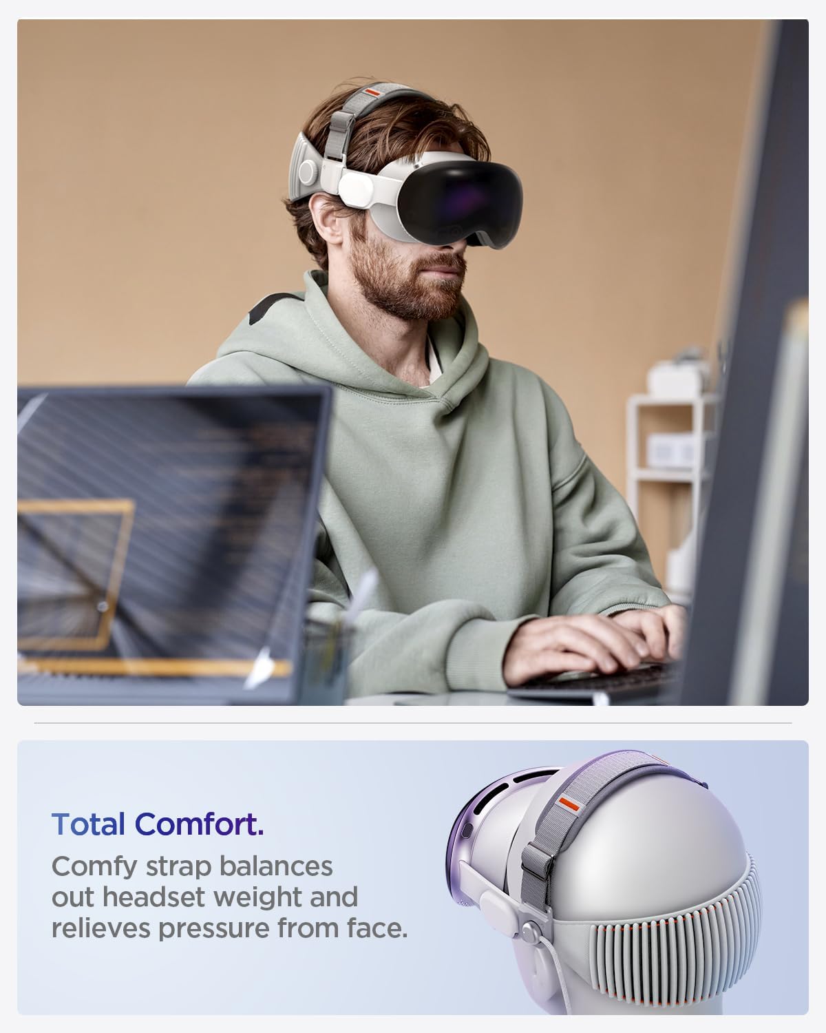 Thumbnail 2 de Spigen DR210 bandeau rembourré pour Apple Vision Pro M2