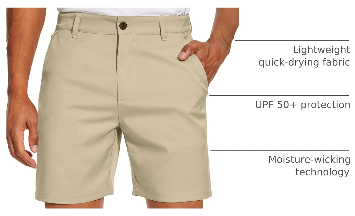 Detalle 2 de PULI Men's 7-Inch Golf Shorts ⚙