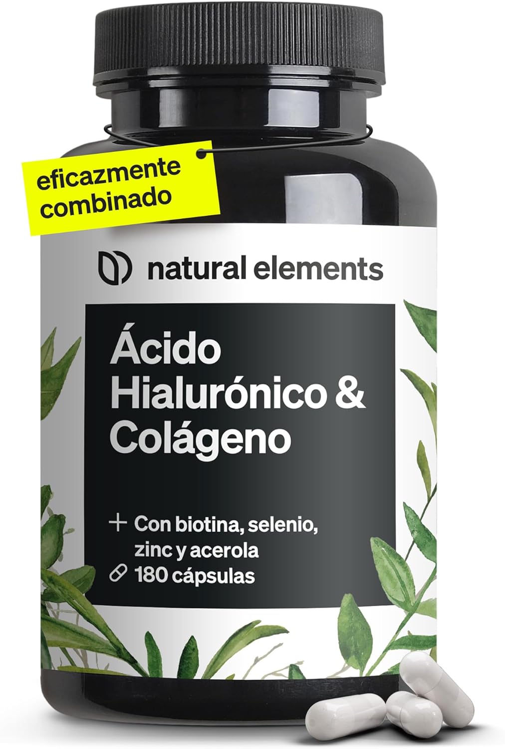 Detalle de natural elements colágeno con ácido hialurónico 1000 mg