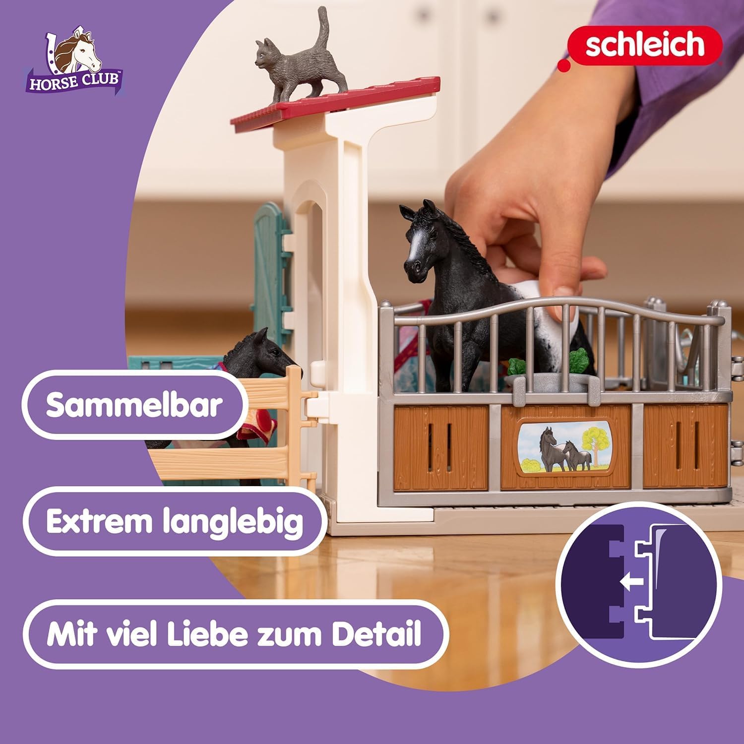 Detalle de SCHLEICH Horse Club Pferdebox 34 Teile đŽ