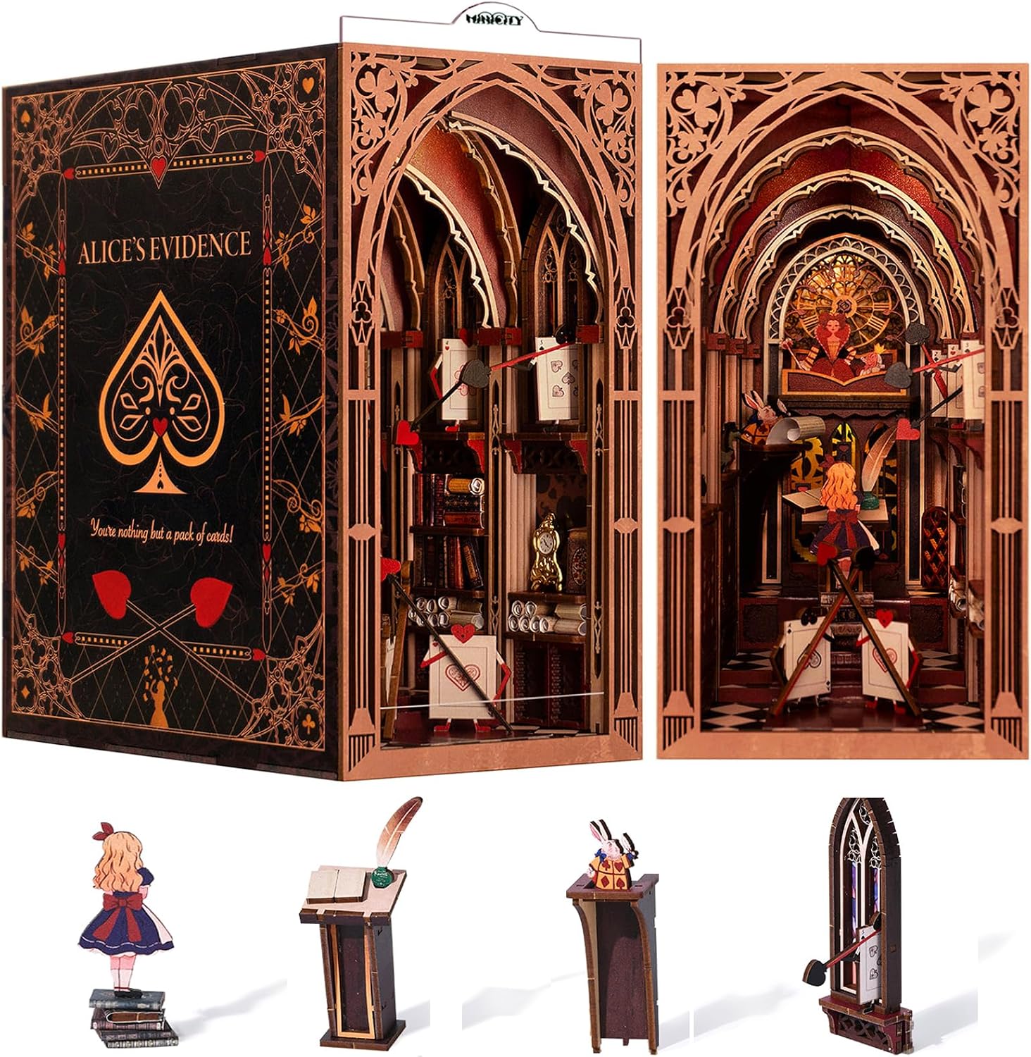 Detalle de MiniCity Book Nook Kit 267 pezzi con LED