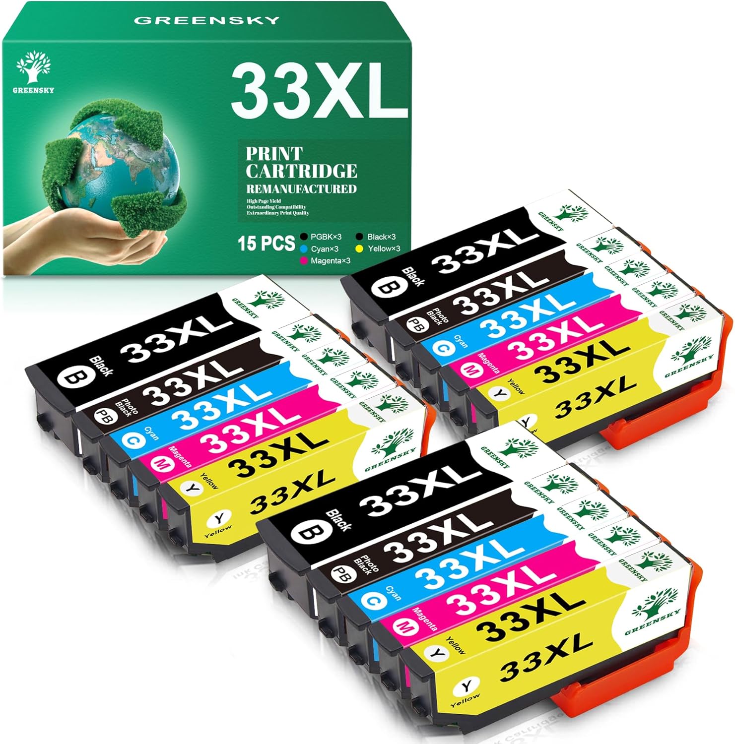 GREENSKY 33XL Cartucce inchiostro 15 pack 🖨️