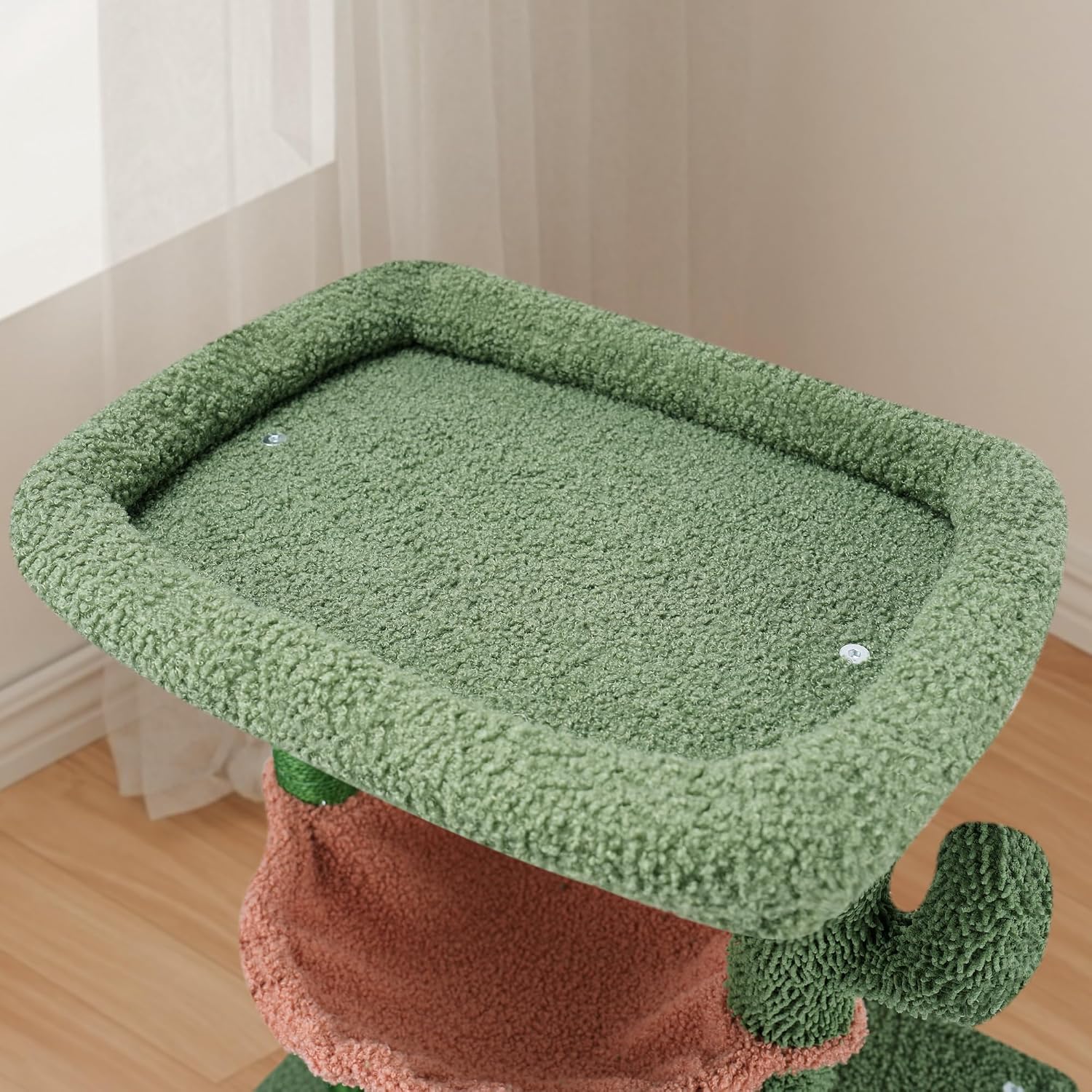 Detalle de AIWIKIDE 012 Cactus Cat Tree Tower, 37.4-Inch, Sisal Scratching Posts