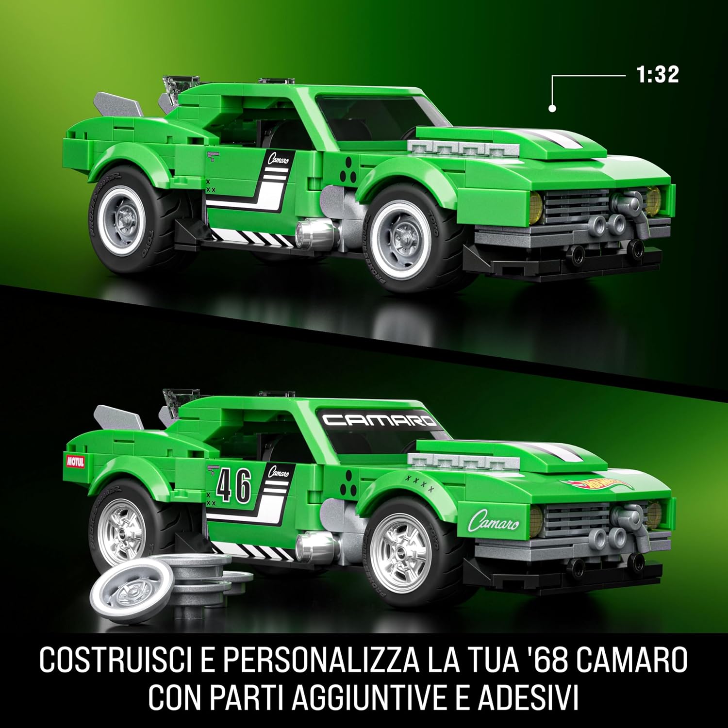 Detalle de Mattel Brick Shop Custom ’68 Camaro 289 pezzi