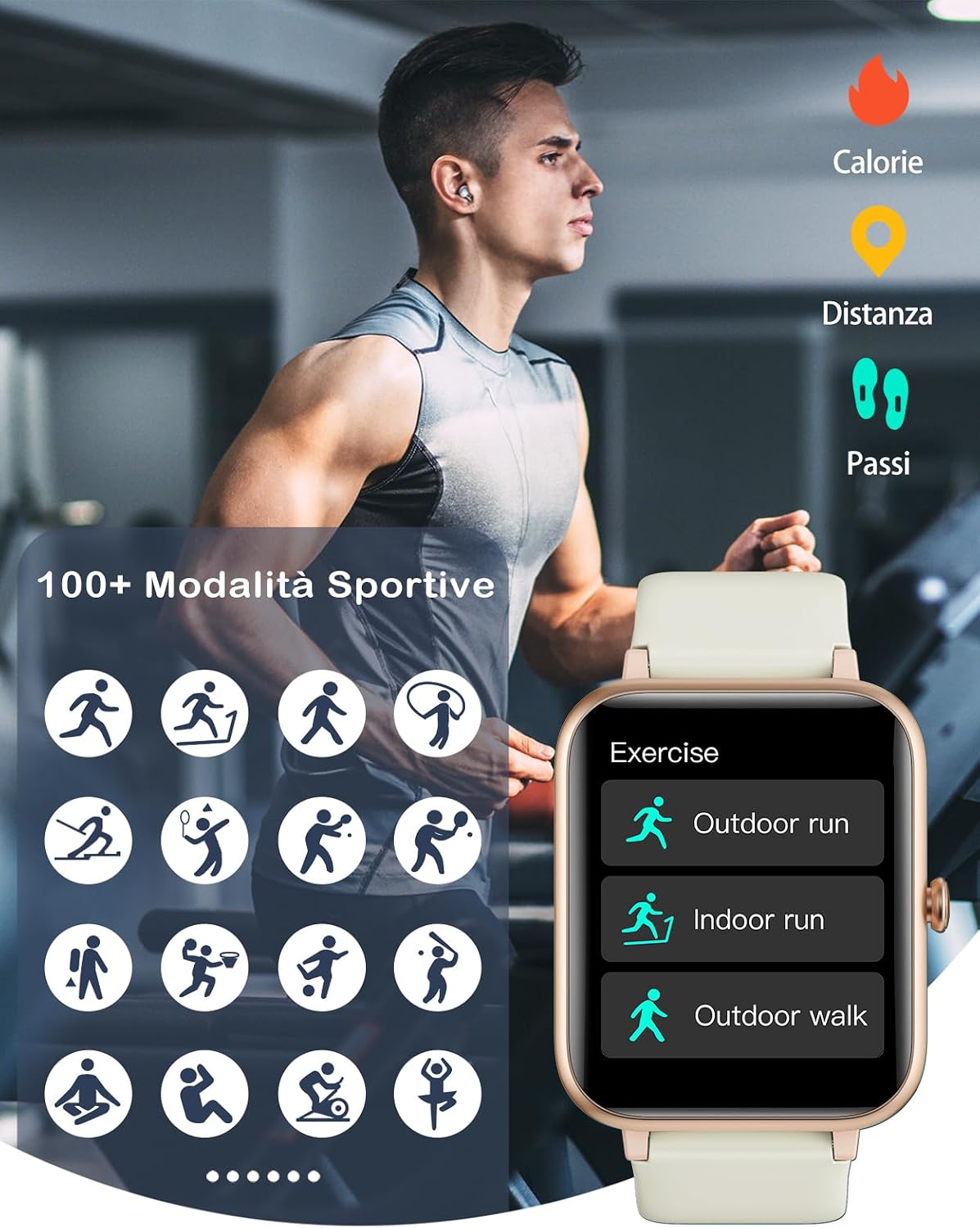 Detalle de GRV Orologio da donna Bluetooth con 100+ modalità