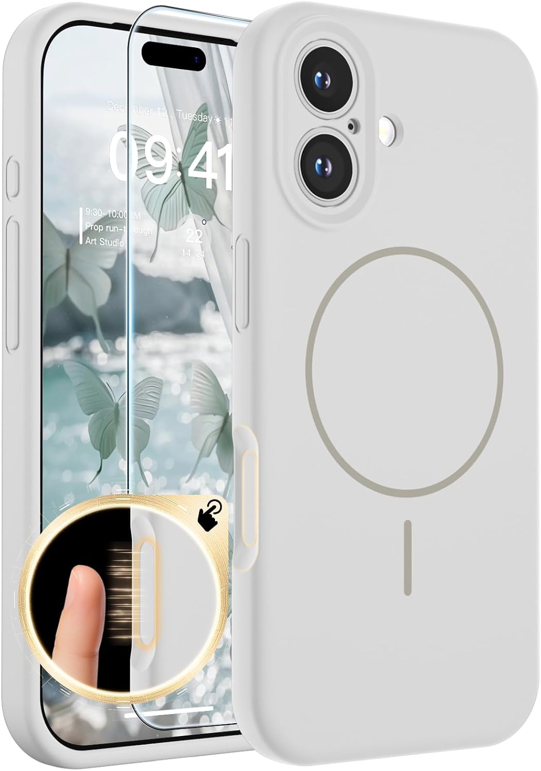 Detalle de SUPFINE Magnetic Case for iPhone 17 (6.3") with MagSafe, Screen Protector, and Full Camera Protection