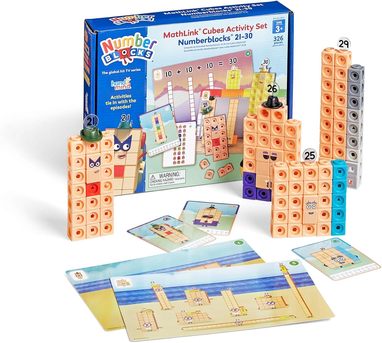 Learning Resources Numberblocks MathLink Cubes 21-30 算数キューブ 255個入り・日本語ガイド付き 96321-J