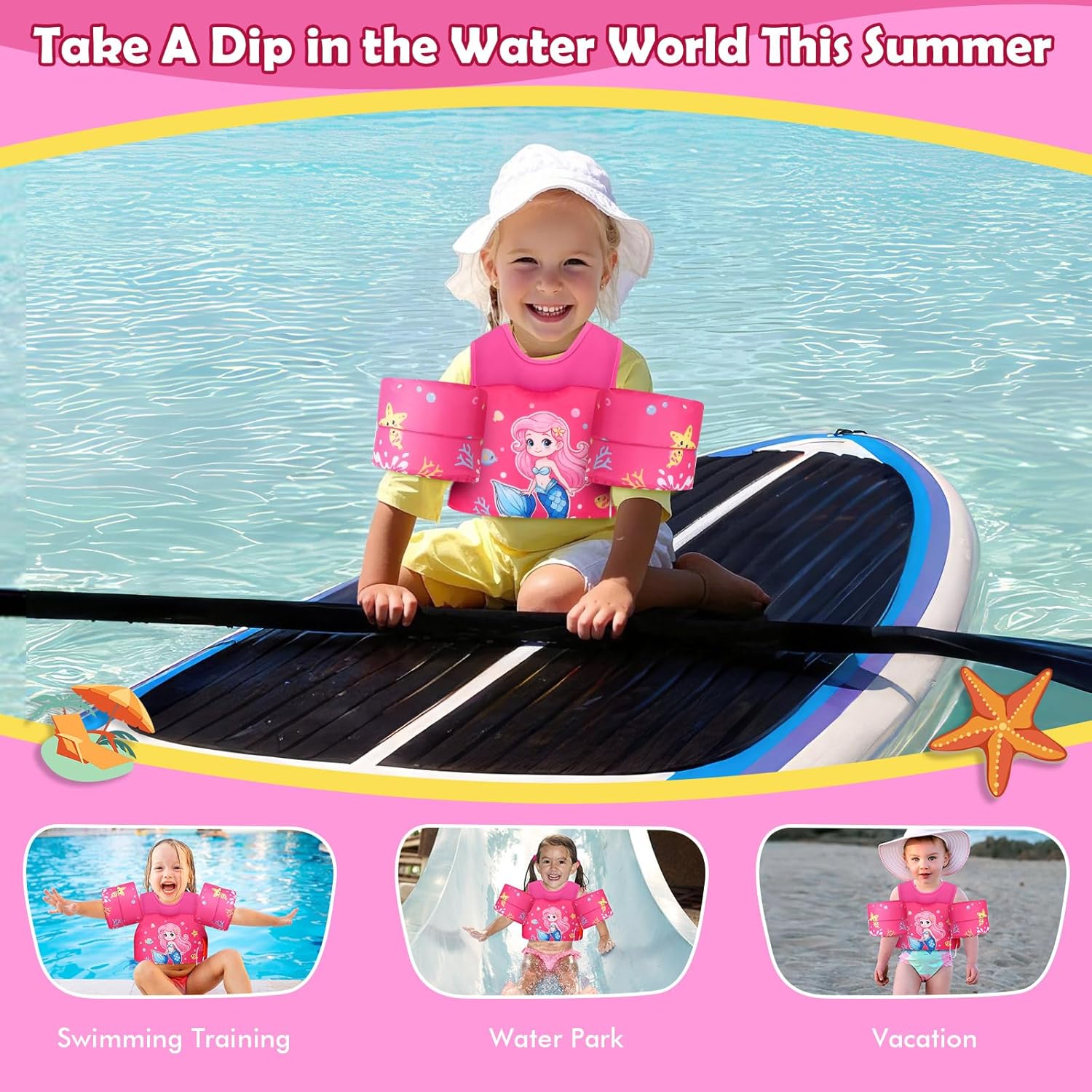 Thumbnail 4 de MoKo Toddler Swim Vest for Kids 13-30/20-50/22-66 lbs: Safe, Easy-Fit Water Wings