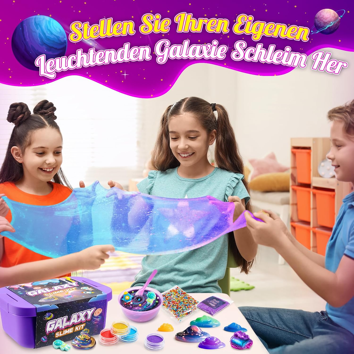 Detalle de iKidiki Galaxy Schleim DIY Set – Kreatives Slime-Spielzeug für Kinder von 6–12 Jahren