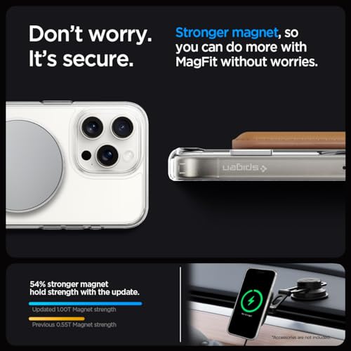 Thumbnail 4 de Spigen coque magnétique iPhone 15 Pro Max, béquille kickstand, TPU – transparent ⚡