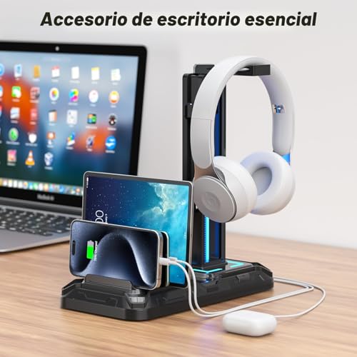 Thumbnail 6 de KDD Soporte Auriculares Gaming y Mando con Puertos de Carga USB Tipo C