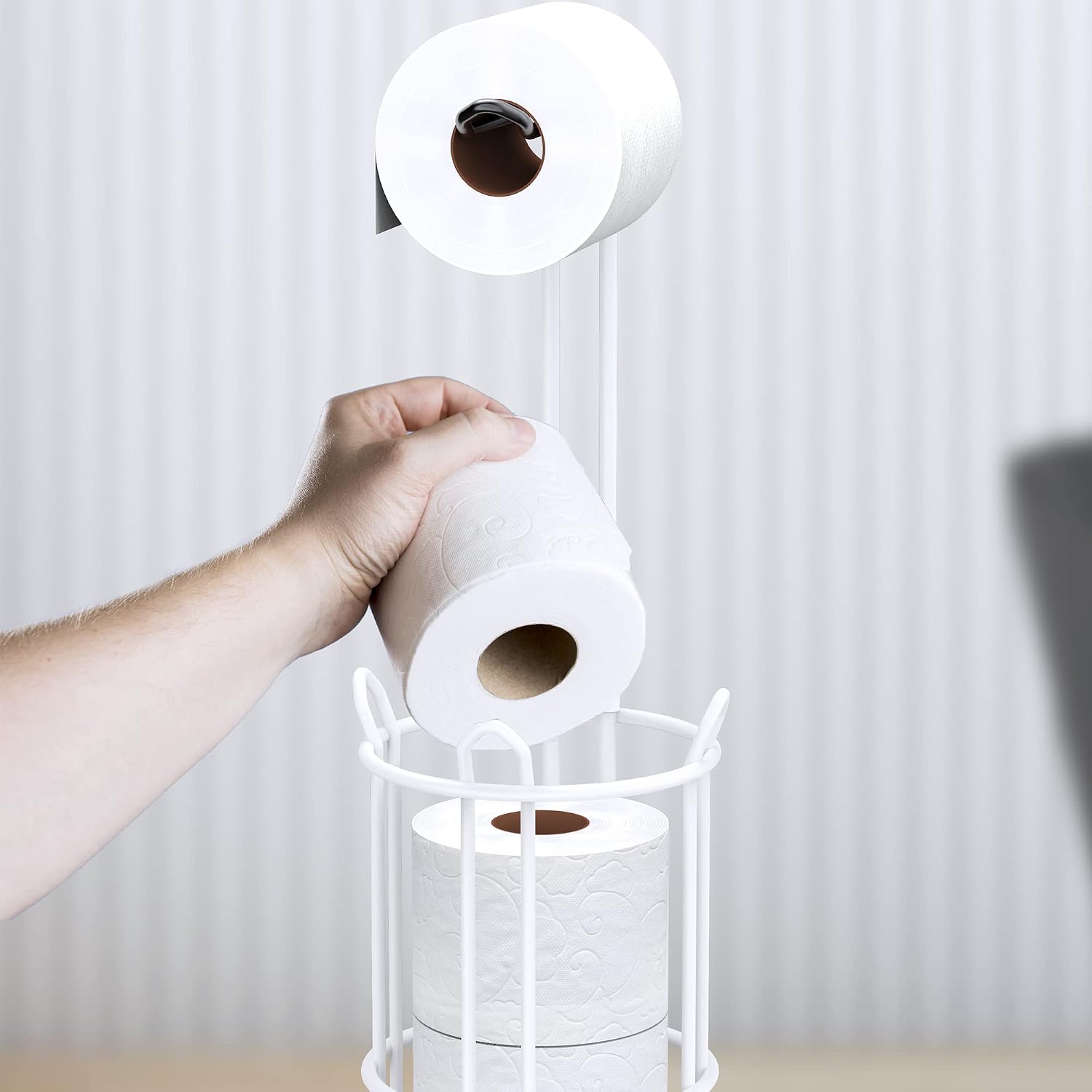 Detalle de Meangood Toilet Paper Holder Stand, Metal