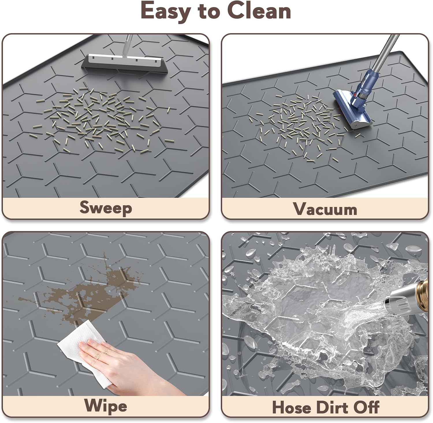 Detalle de Garoopion cat litter mat 86x56cm