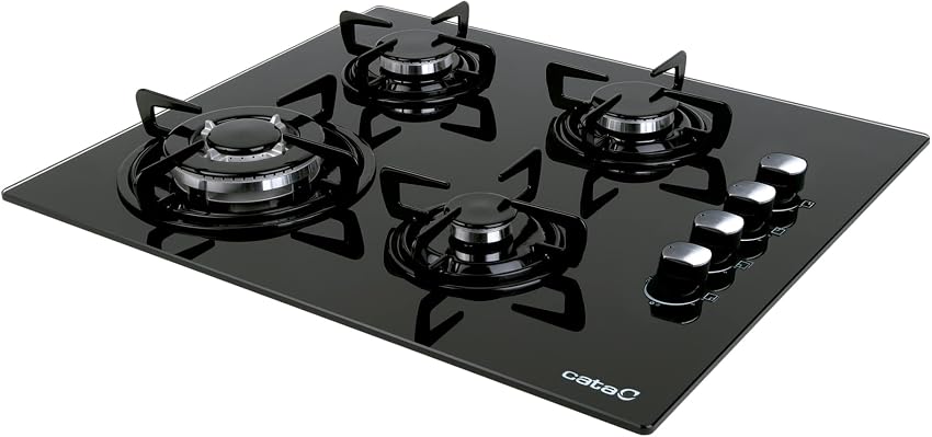Detalle 2 de Cata CI 631 BK encimera gas 59 cm, 4 quemadores