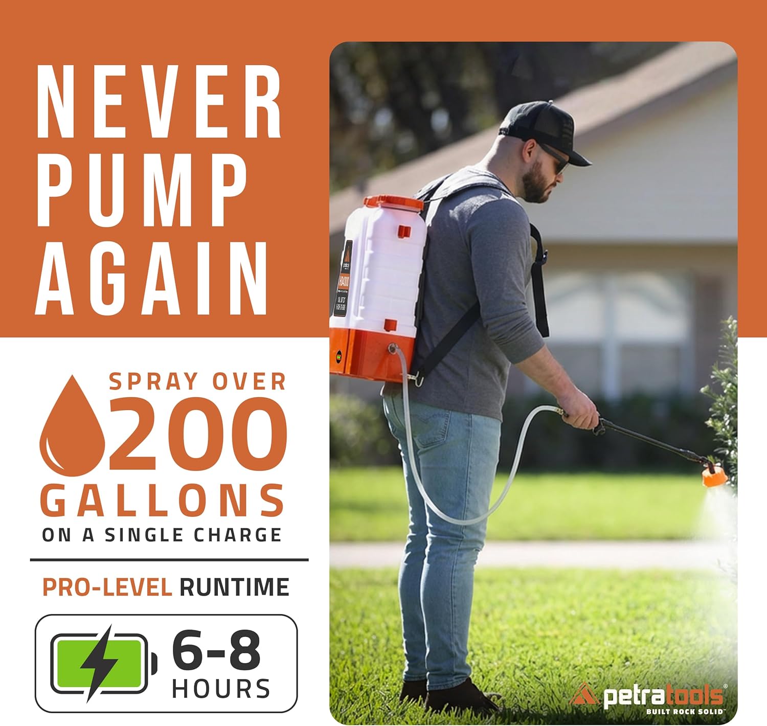 Thumbnail 1 de PetraTools Electric Backpack Sprayer 6-Hour Runtime