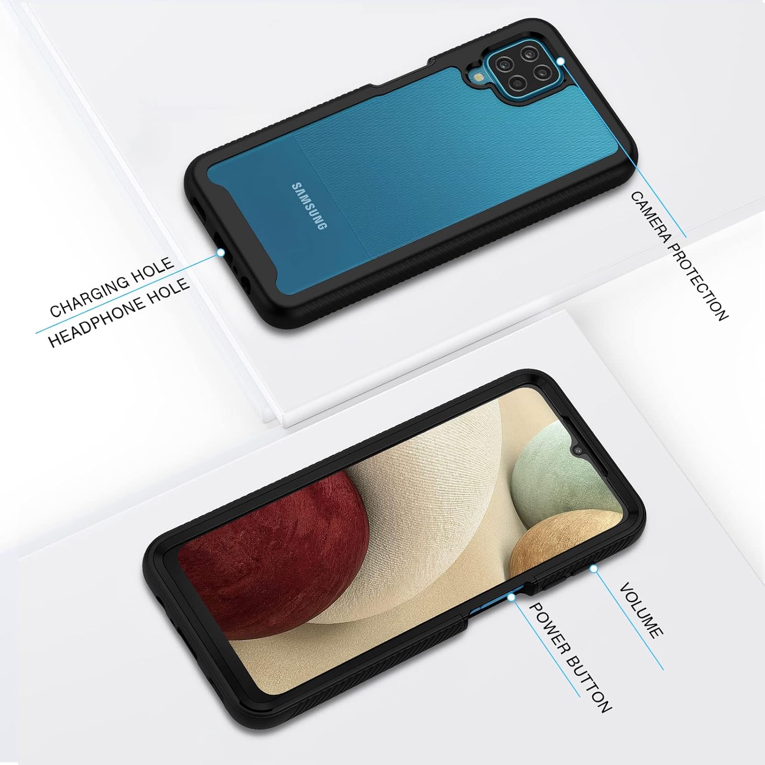 Detalle 1 de Samsung A12 case with 360° protection