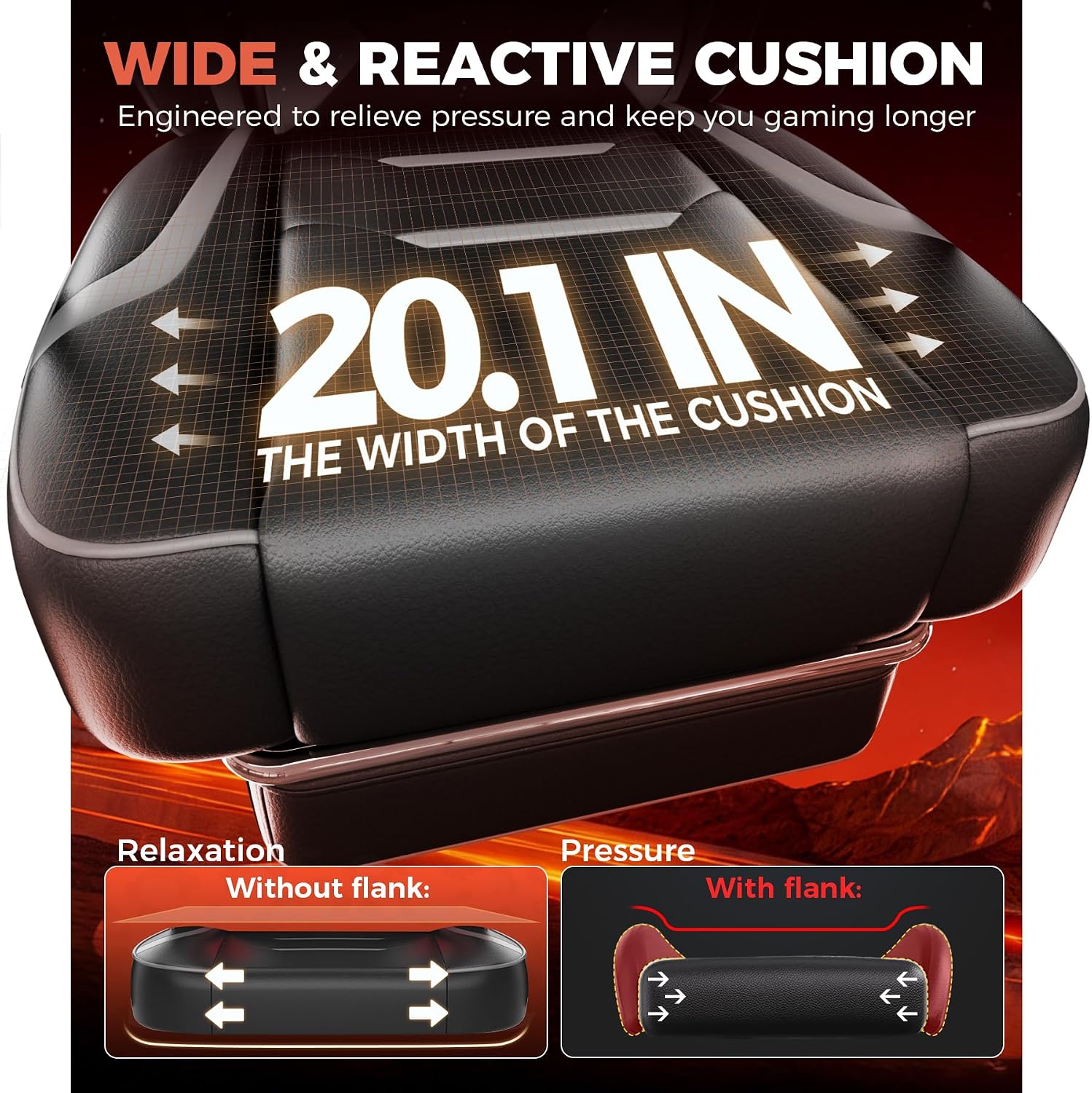 Detalle 2 de GTPLAYER Gaming Chair, 350-Pound Capacity