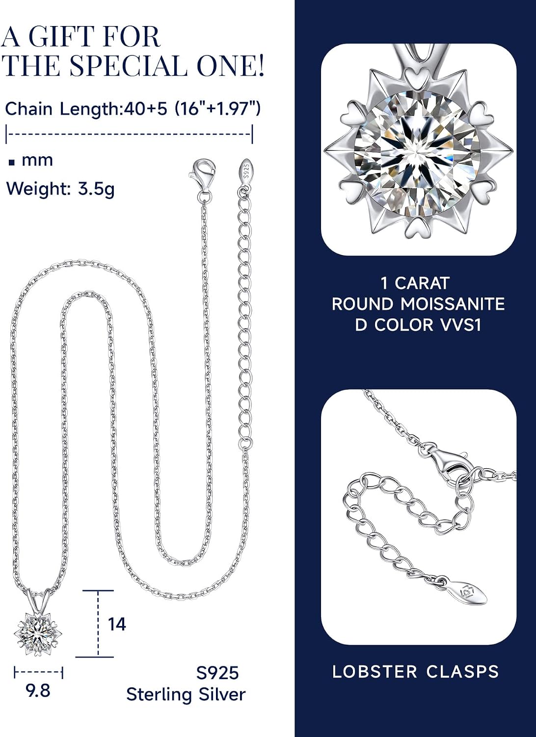 Thumbnail 5 de MomentWish Moissanite Collar 1 quilate