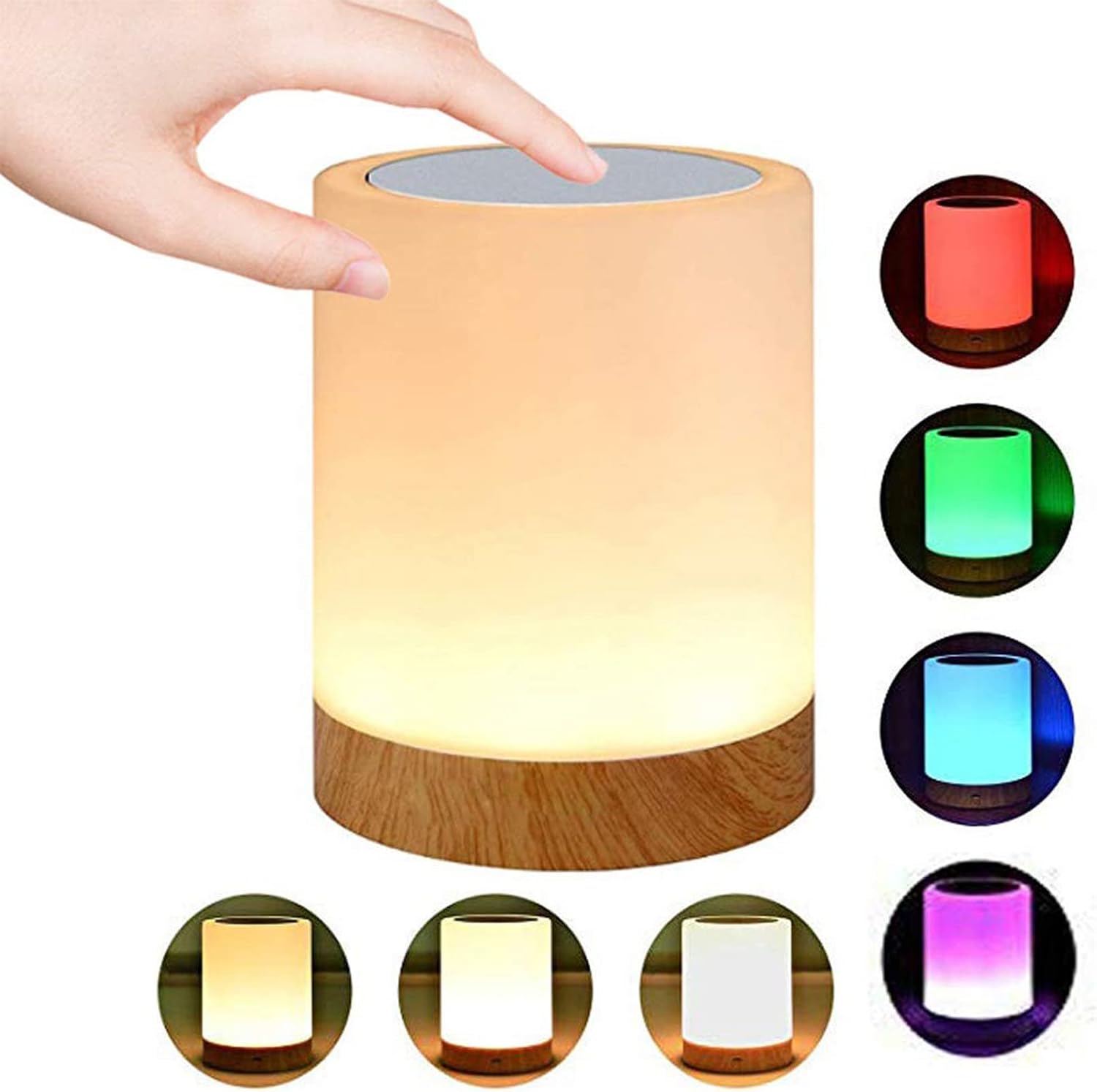 Detalle de Caxmtu LED Night Light Bedside Lamp