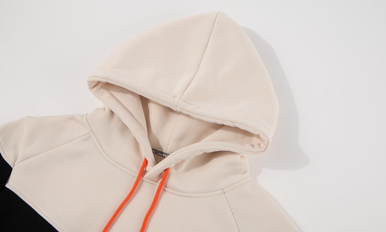 Detalle de Velinsak Colour-Block Hoodie for Men, Long-Sleeve Pullover with Pocket