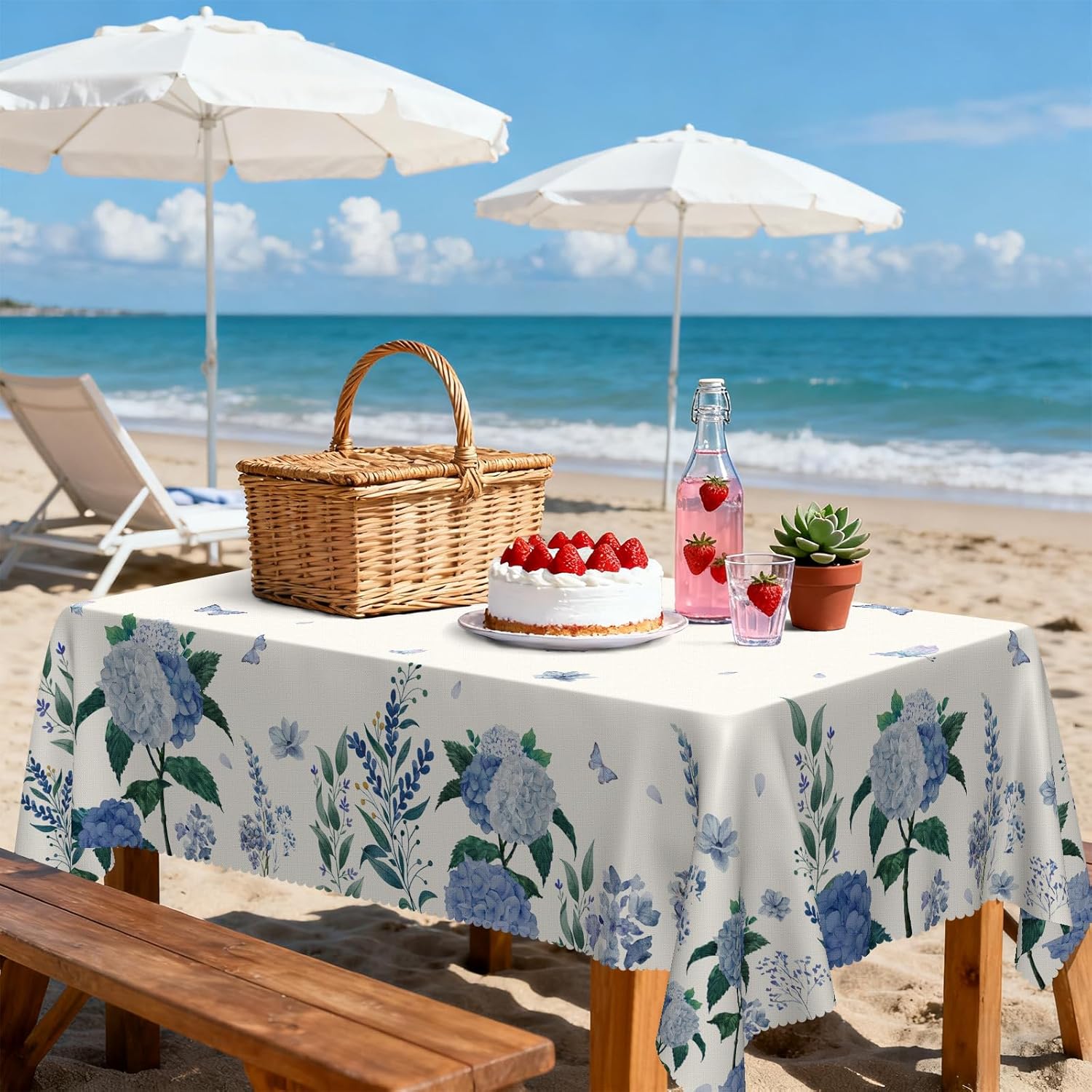 Thumbnail 6 de iEvery hydrangea tablecloth 110x140cm