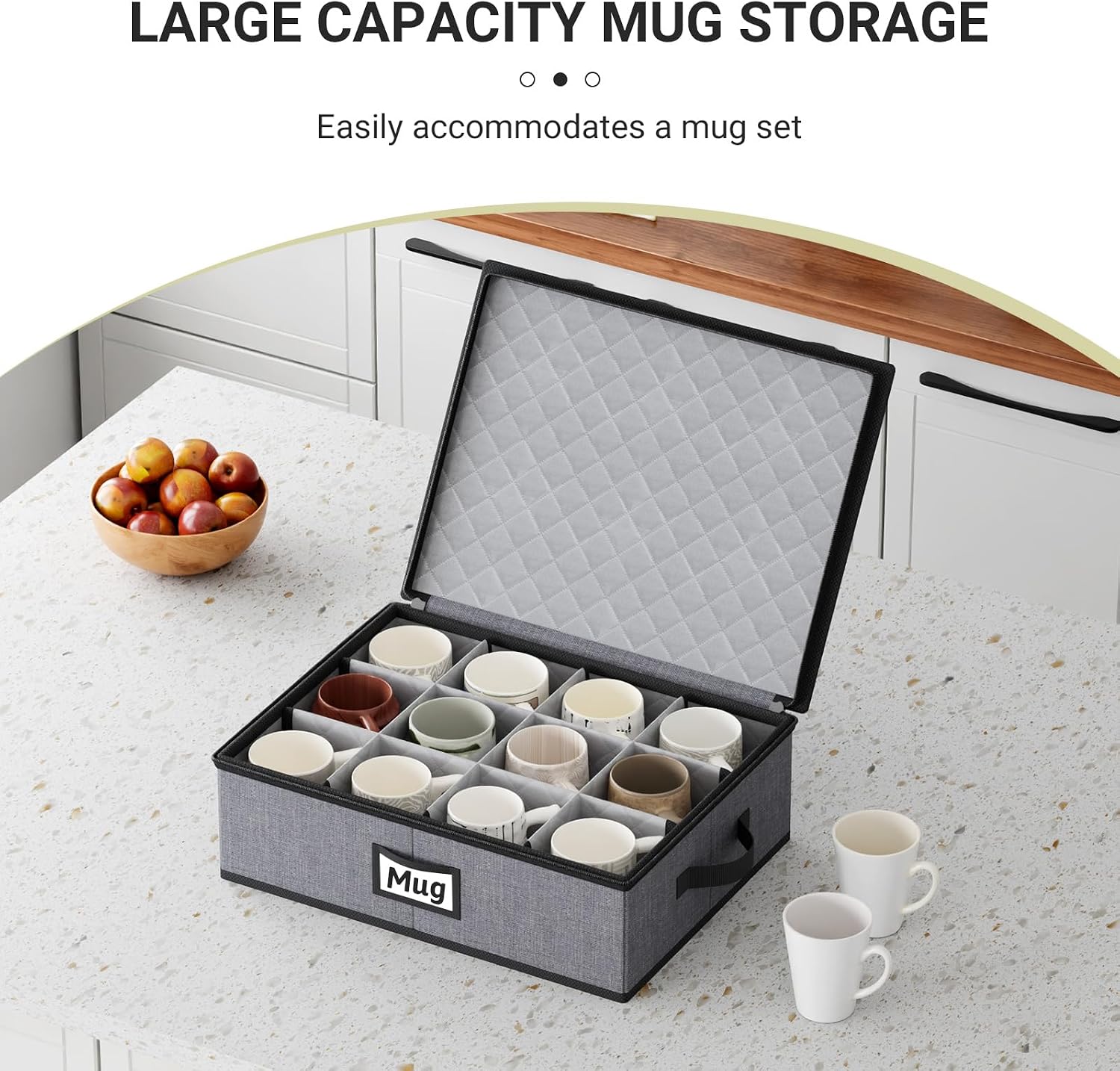 Thumbnail 1 de MISSLO Mug Storage Container, 12-Mug Capacity