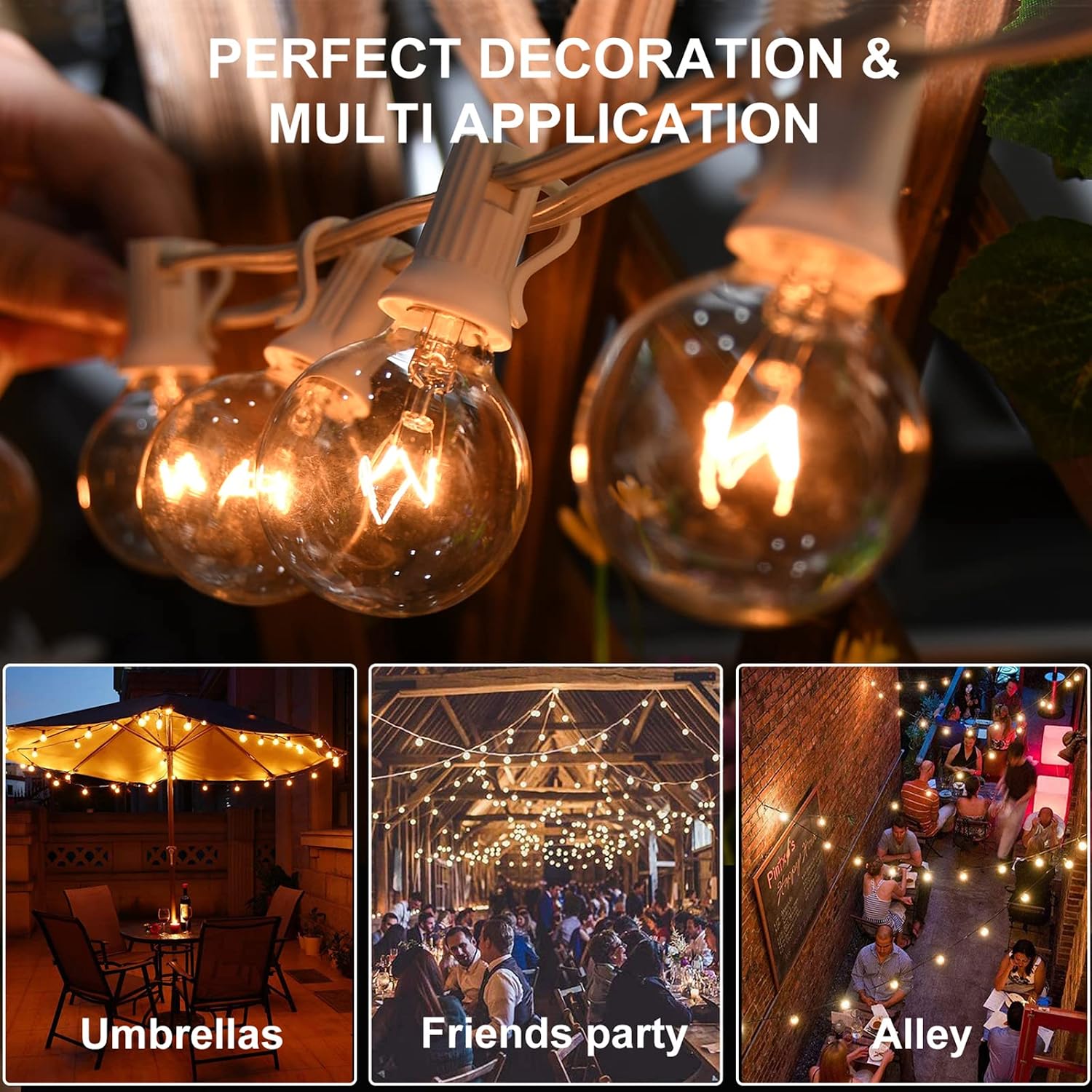 Thumbnail 5 de SUNSGNE Globe String Lights 50 ft
