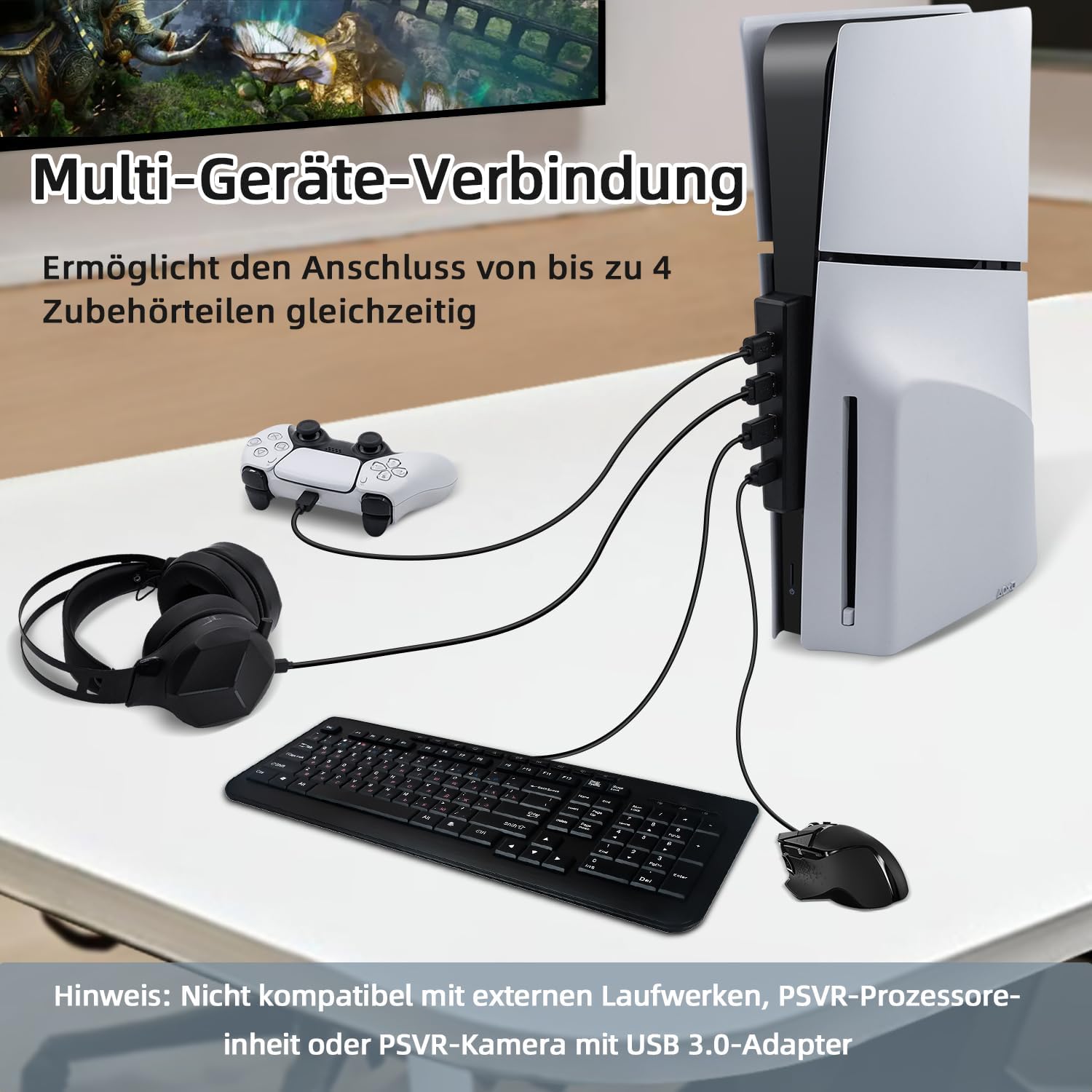 Thumbnail 6 de McBazel USB 2.0 Hub für PS5 Slim 4 Ports