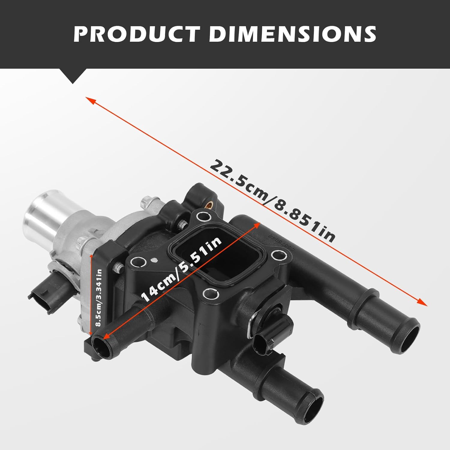 Thumbnail 4 de KASturrboo 55353311 Thermostat Housing with Thermostat Water Hose Pipe (compatible with select Opel models)