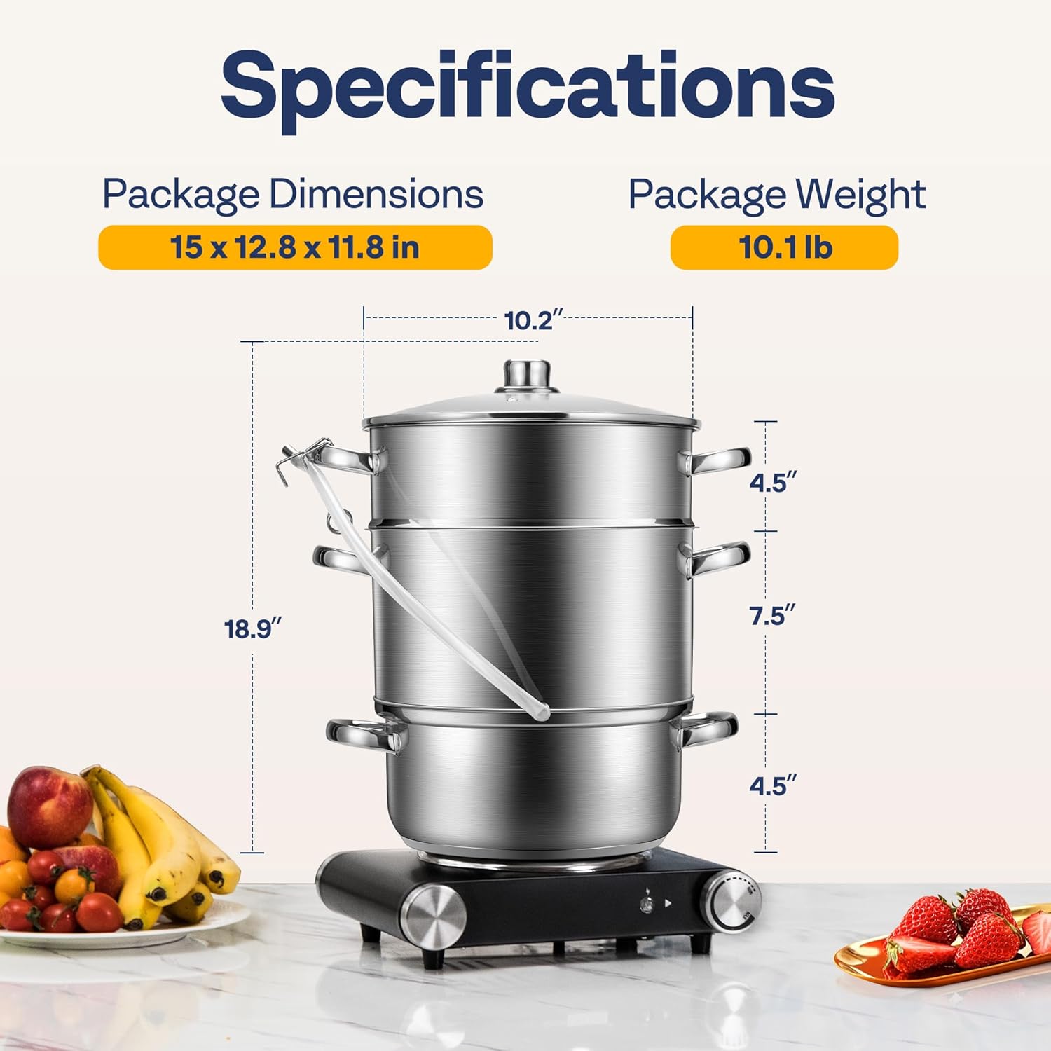 Thumbnail 6 de VIVOHOME Steam Juicer 11 Qt