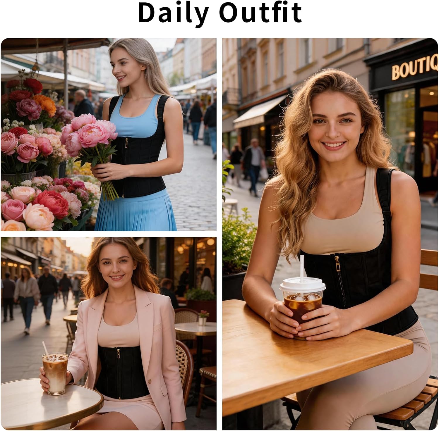 Detalle 2 de MORECOO Women's Waist Trainer with Sauna Liner
